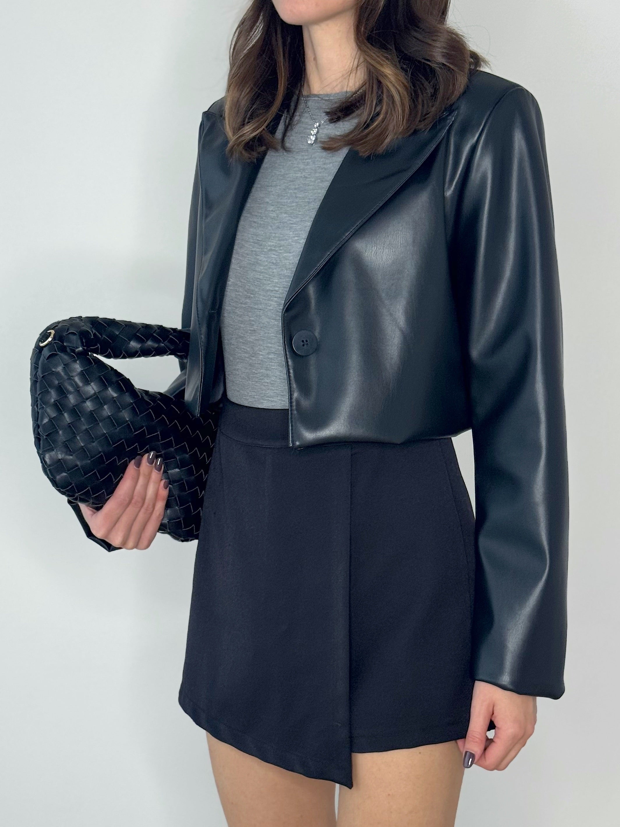 BLAZER CROP ECOPELLE