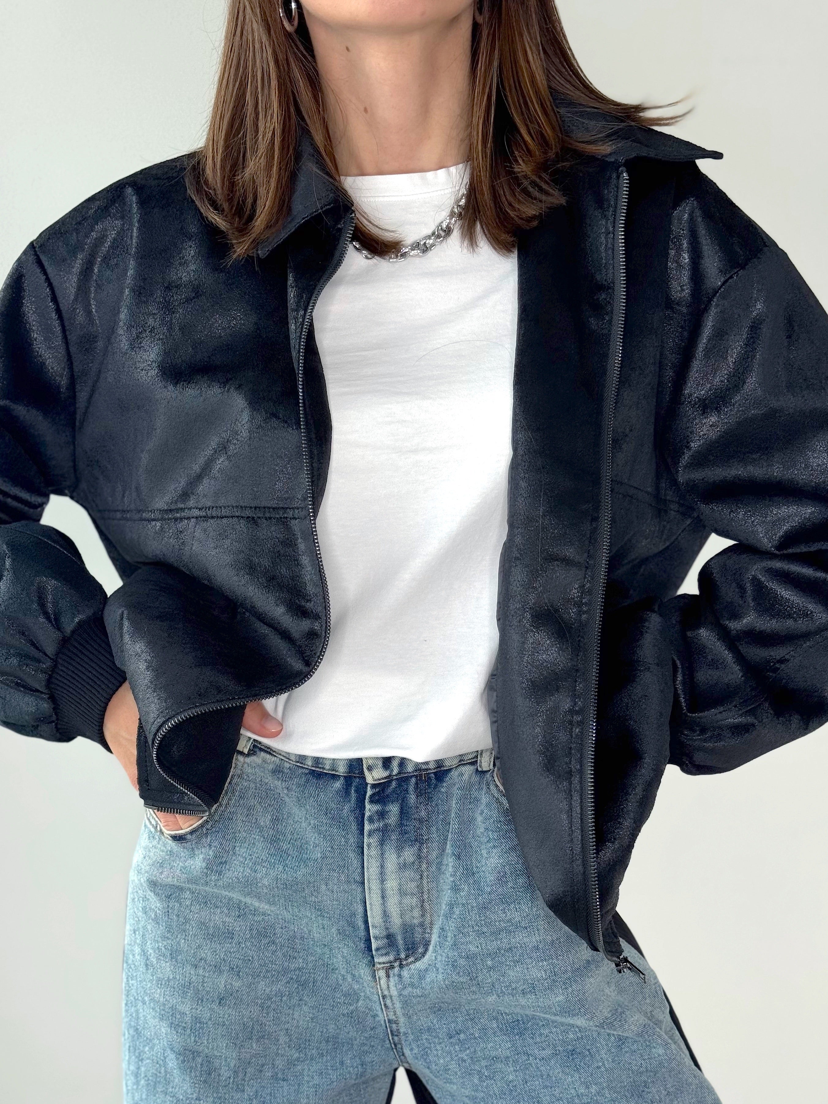 BOMBER EFFETTO ALCANTARA