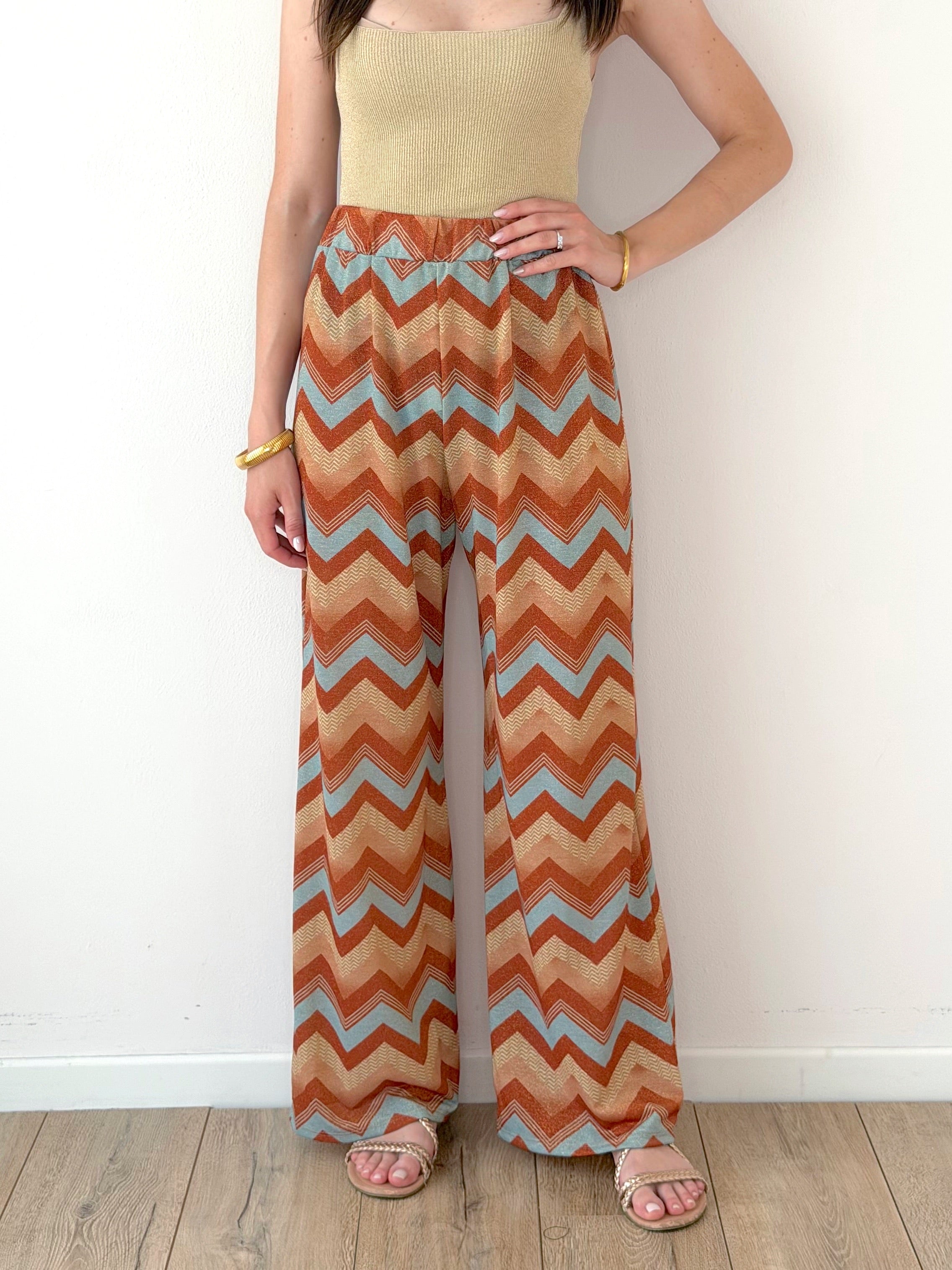 PANTALONE ZIG ZAG LUREX
