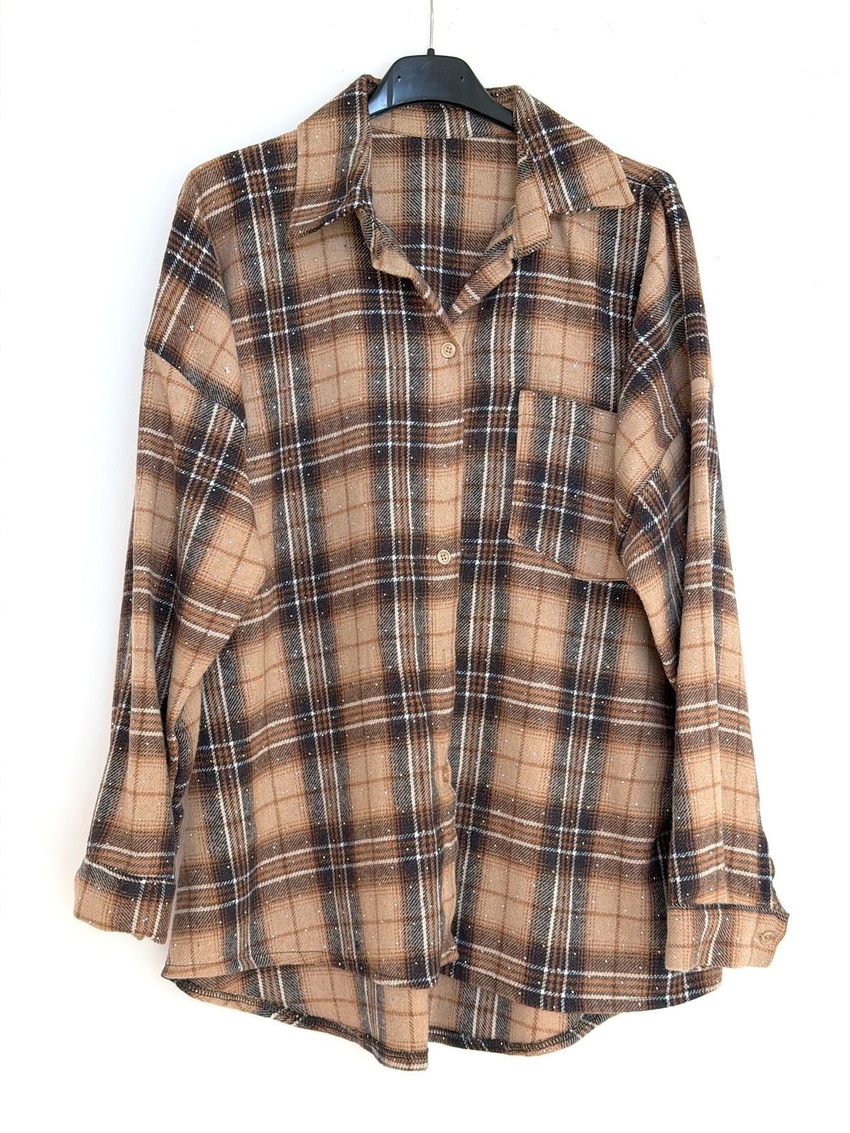 CAMICIA WOOD CON STRASS