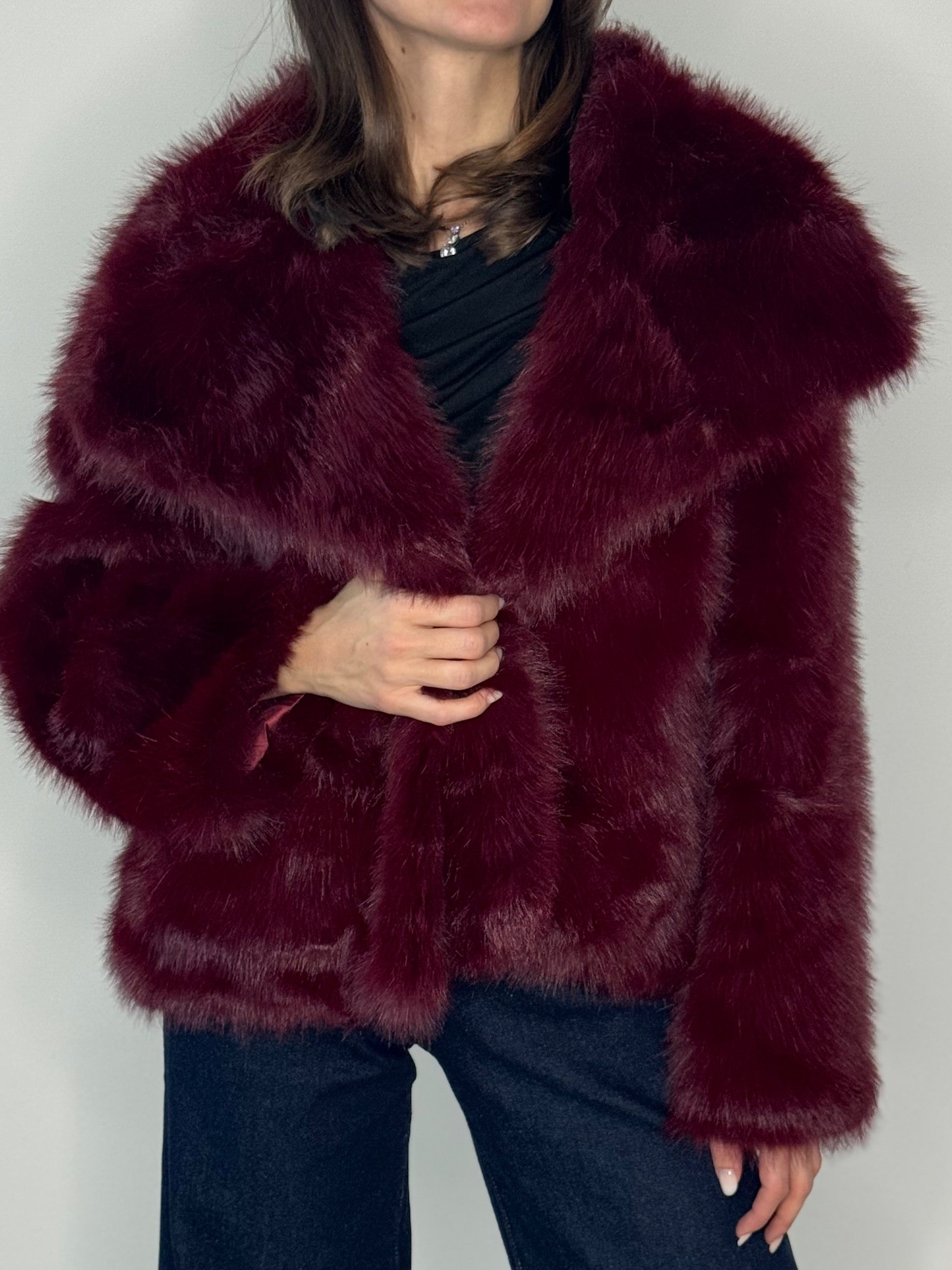 ECO PELLICCIA BORDEAUX