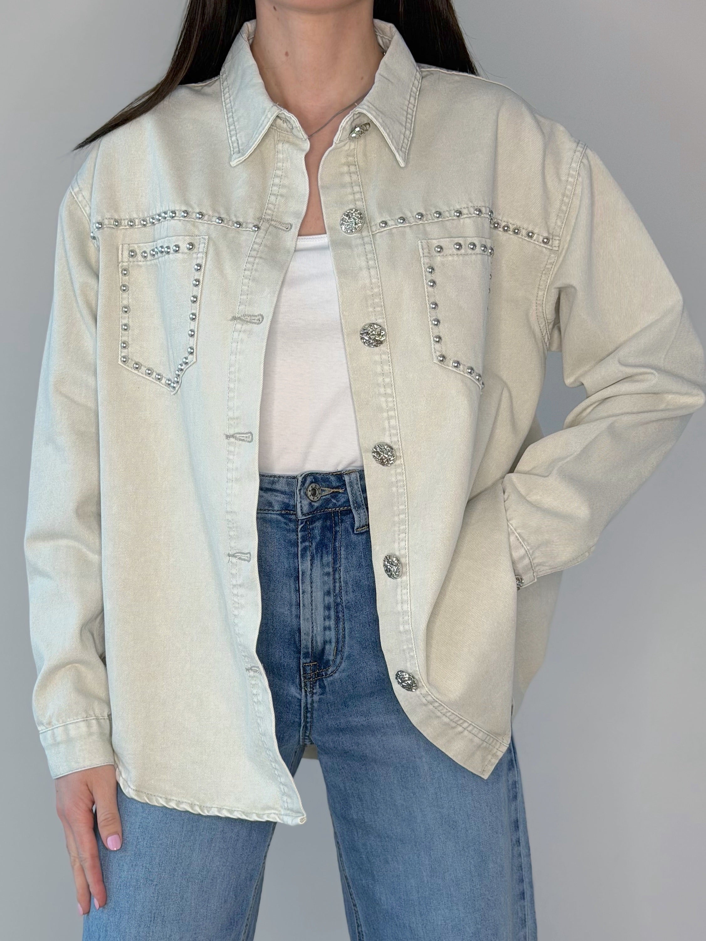 GIACCONE DENIM ROCKSTUD