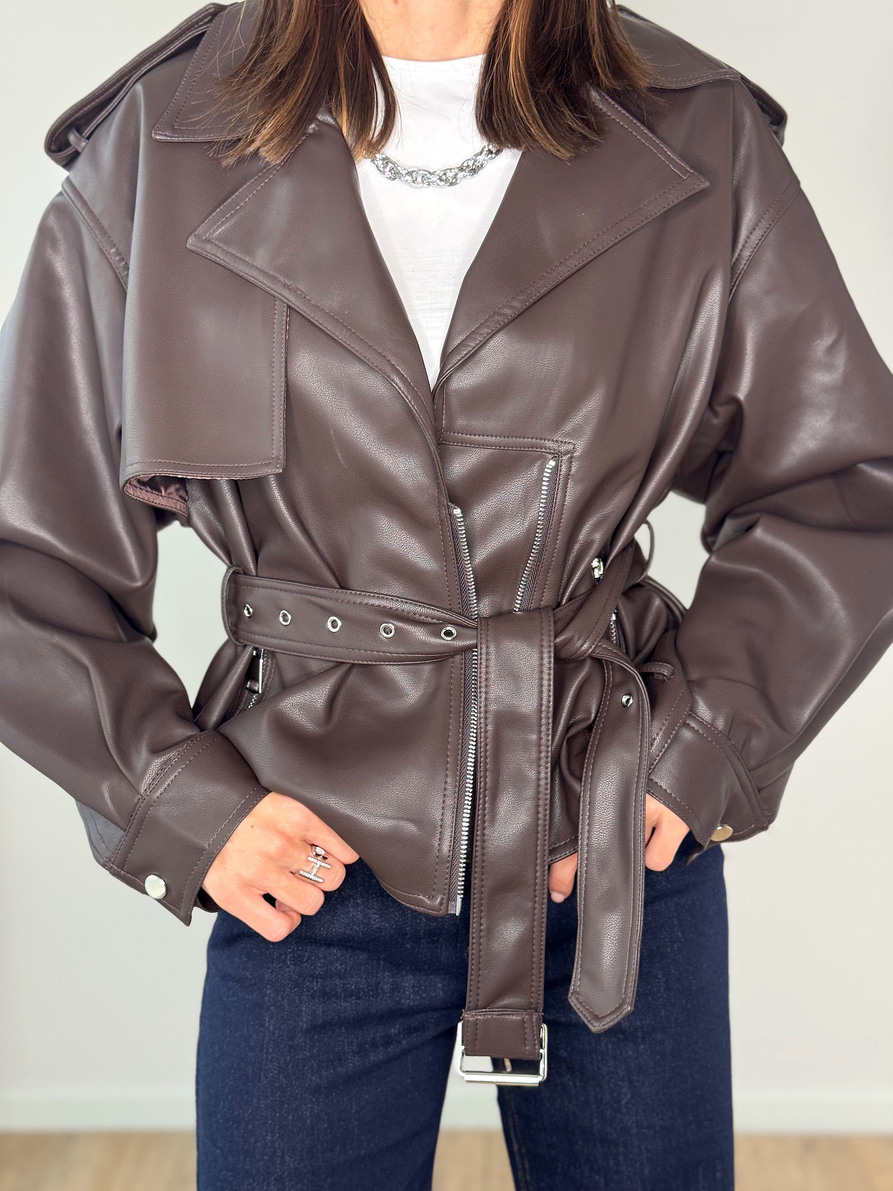 GIUBBOTTO ECOPELLE OVERSIZE