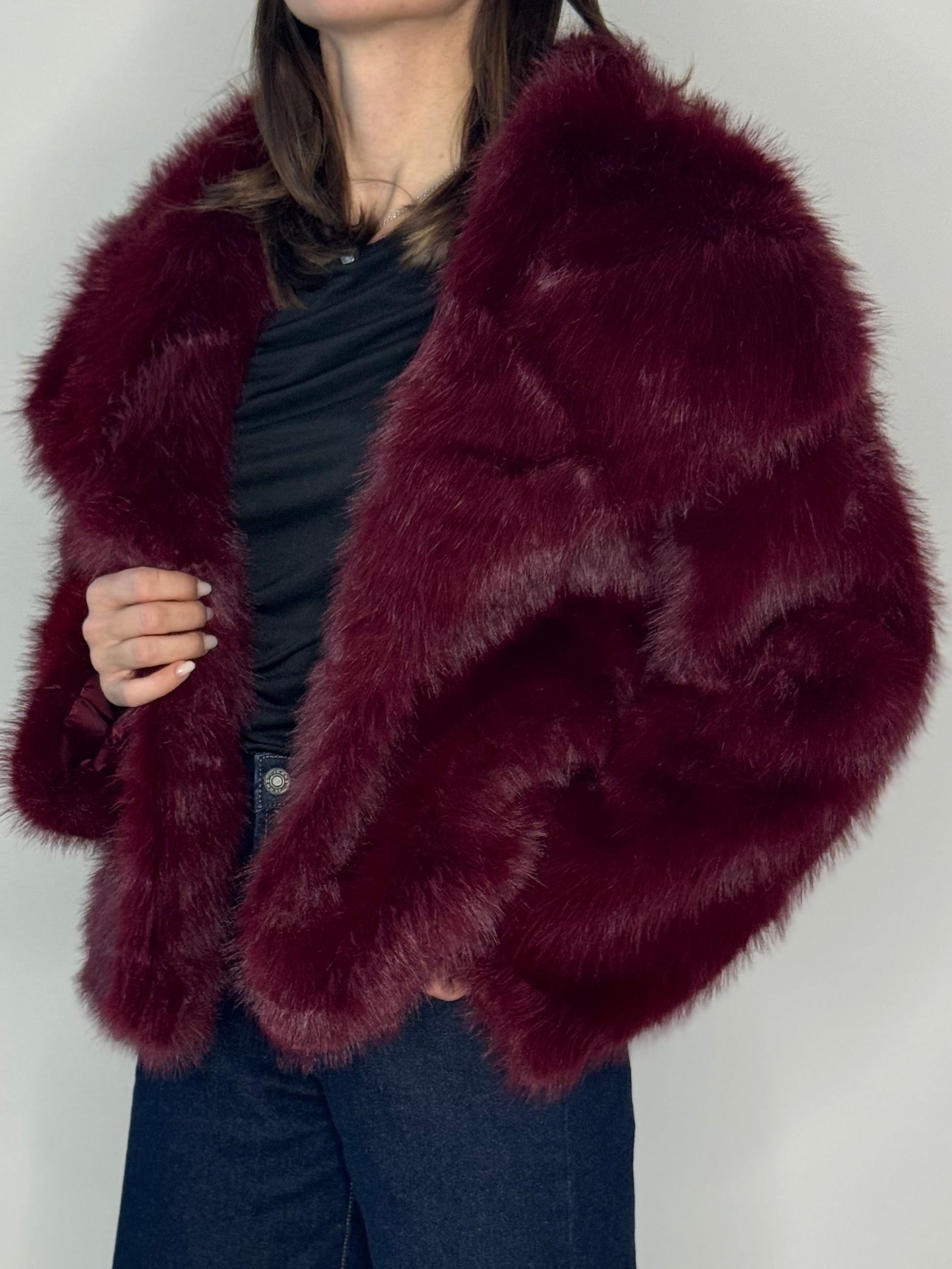 ECO PELLICCIA BORDEAUX