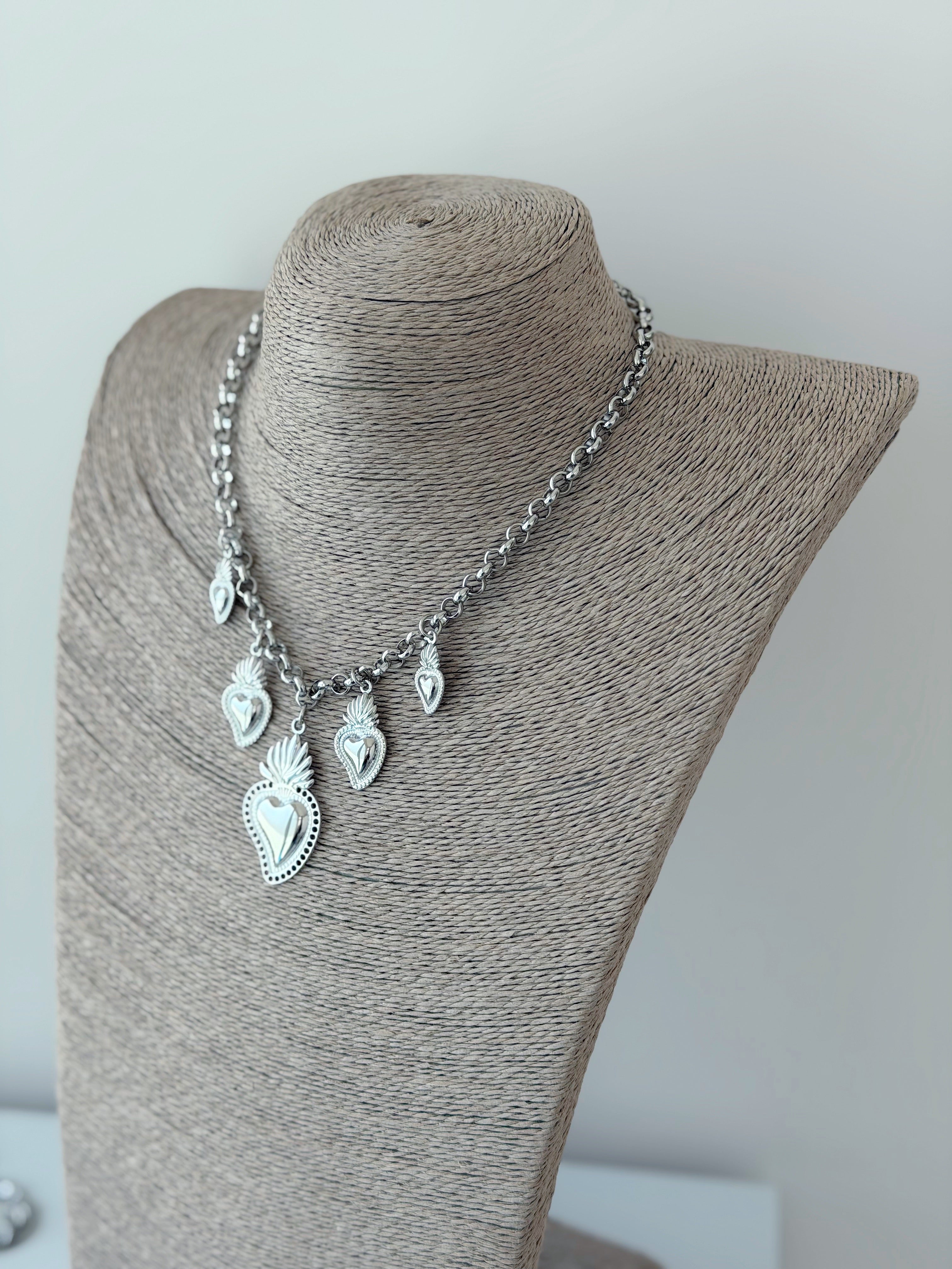 COLLANA SACRED HEARTS ( ACCIAIO INOSSIDABILE )