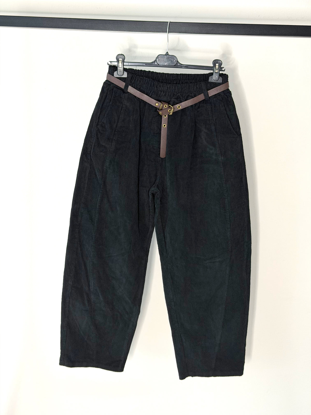 PANTALONE BALLOON IN VELLUTO ELASTICIZZATO IN VITA
