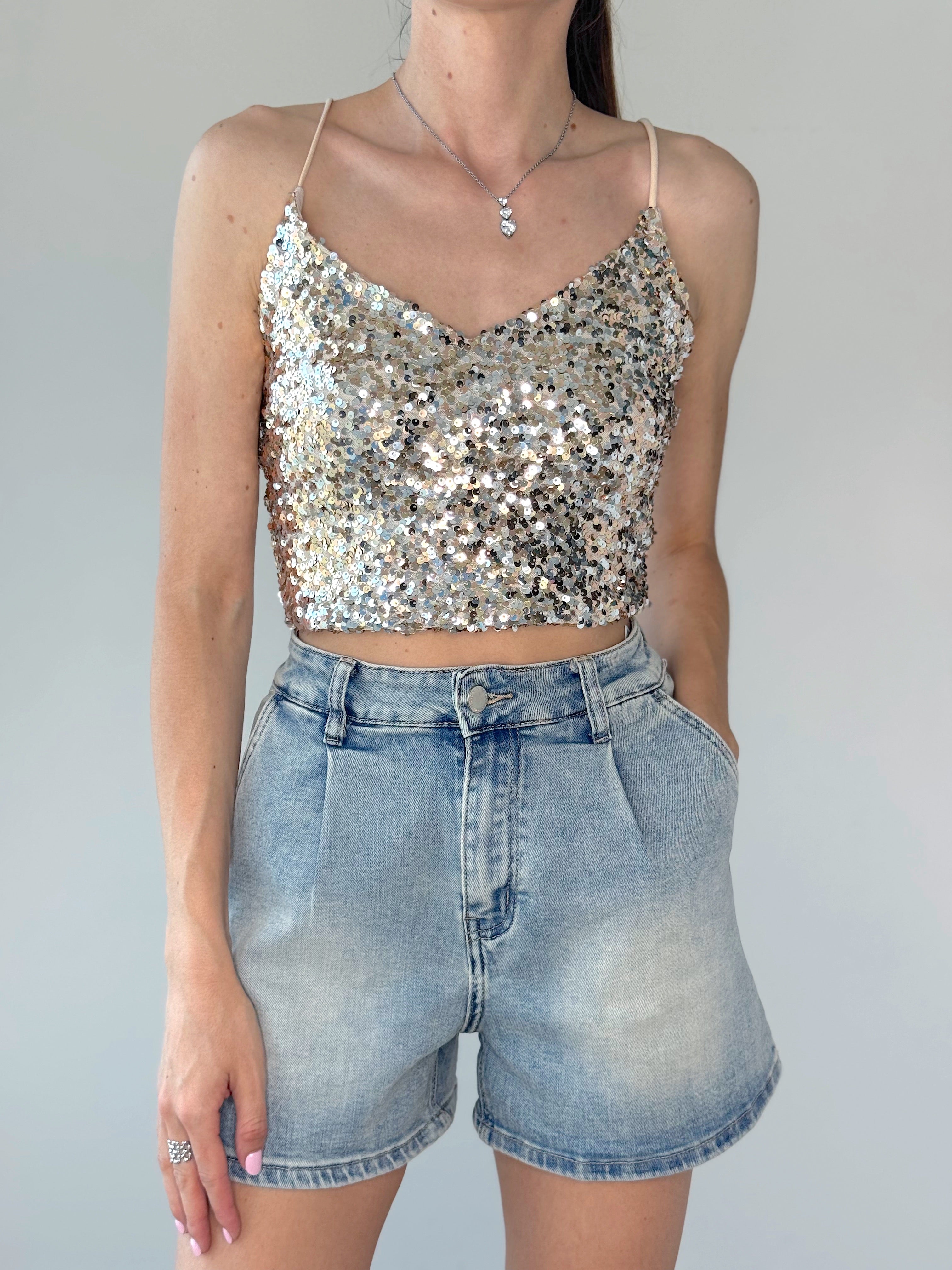 TOP PAILETTES ORO