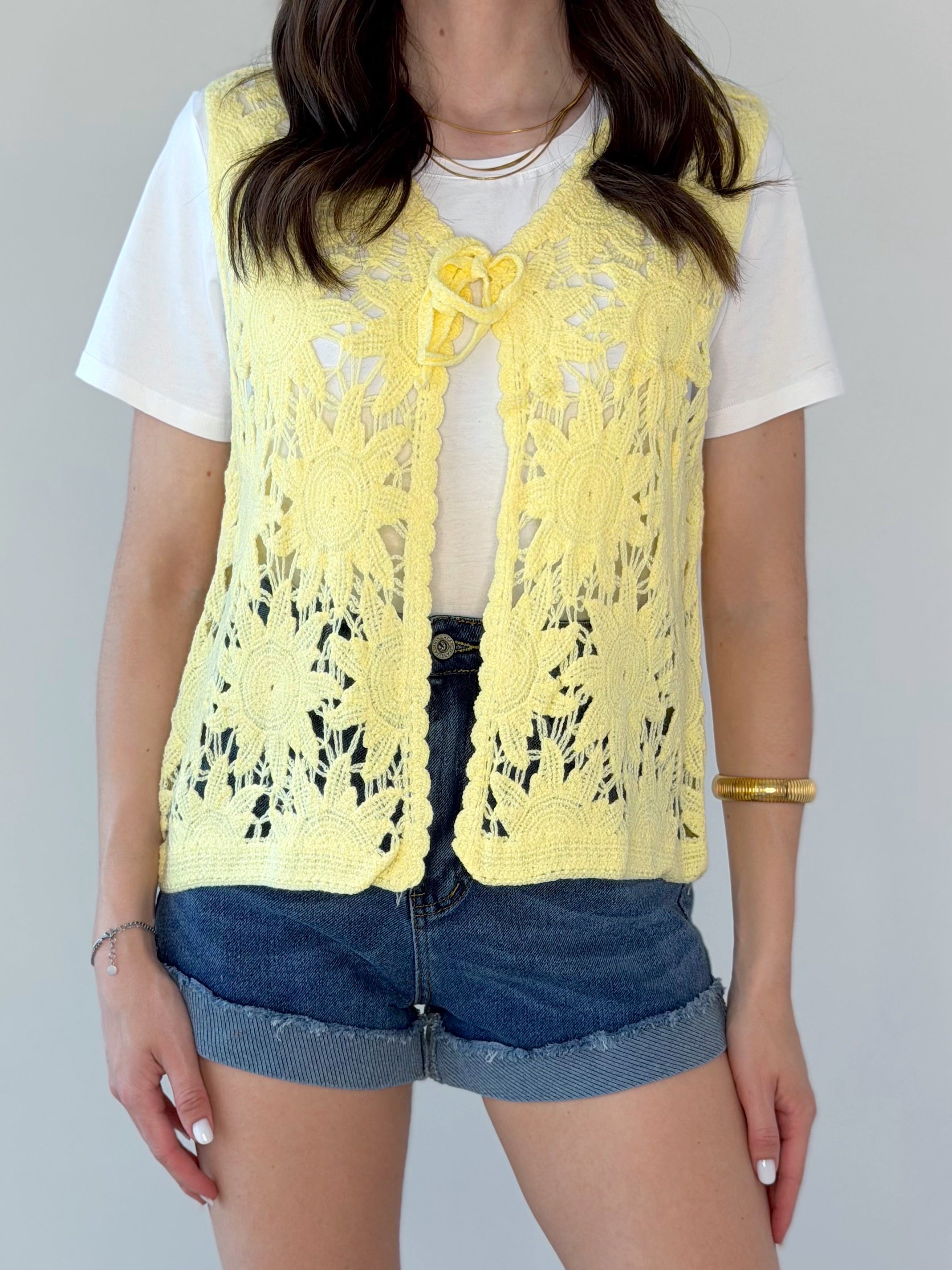 GILET UNCINETTO GIALLO