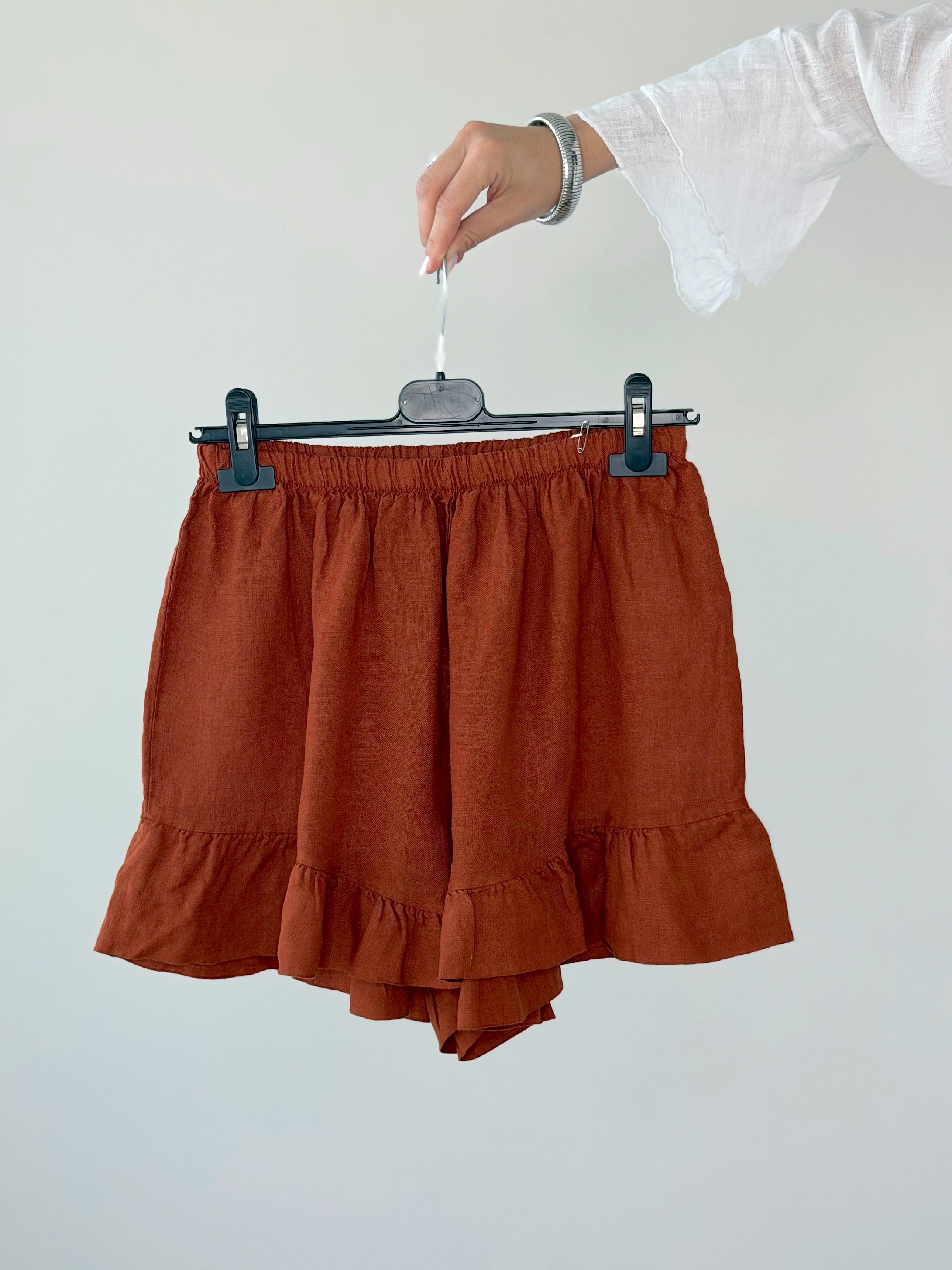 SHORTS VOLLANT 100% LINO