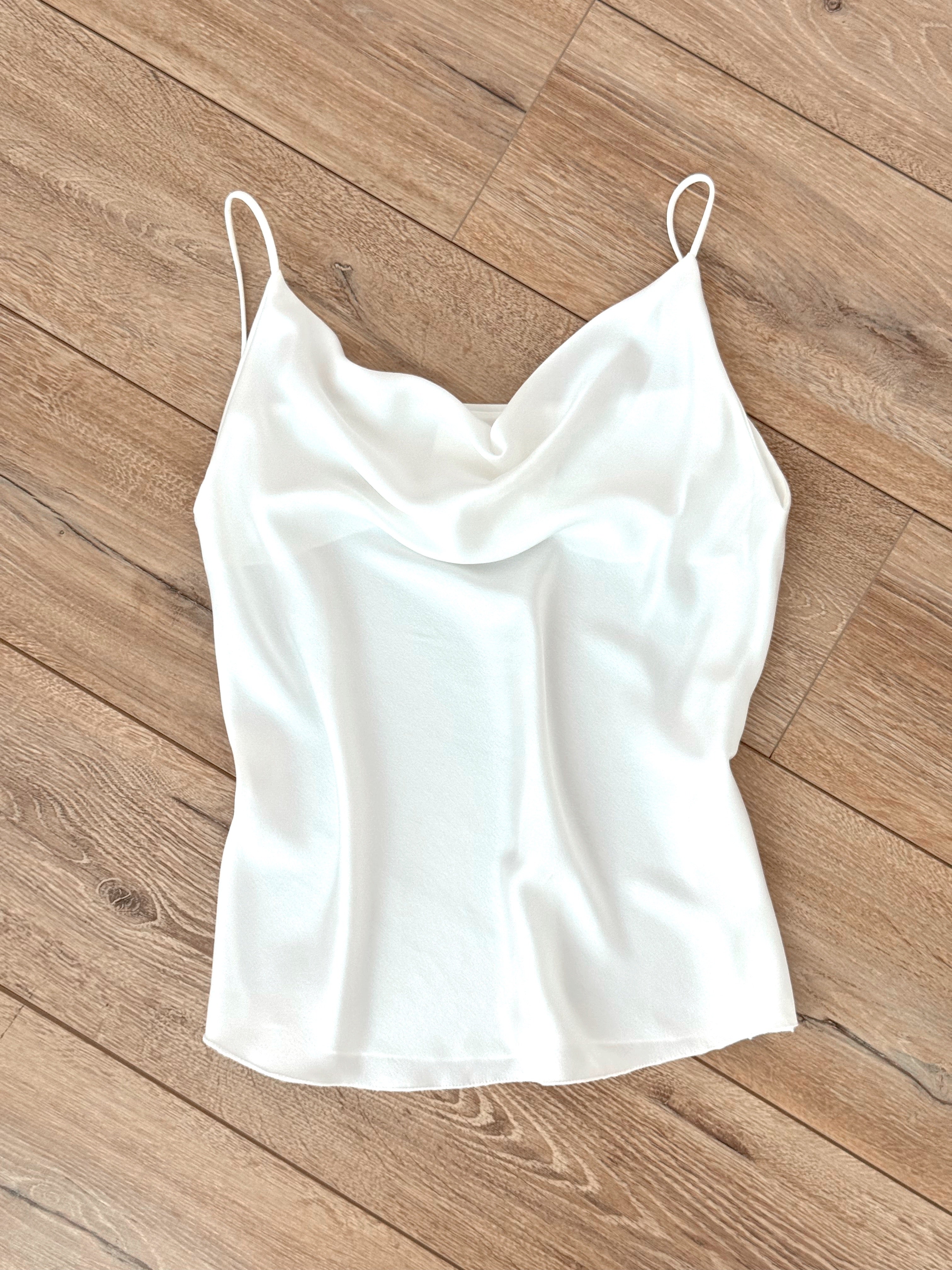 Canottiera Bianca Raso