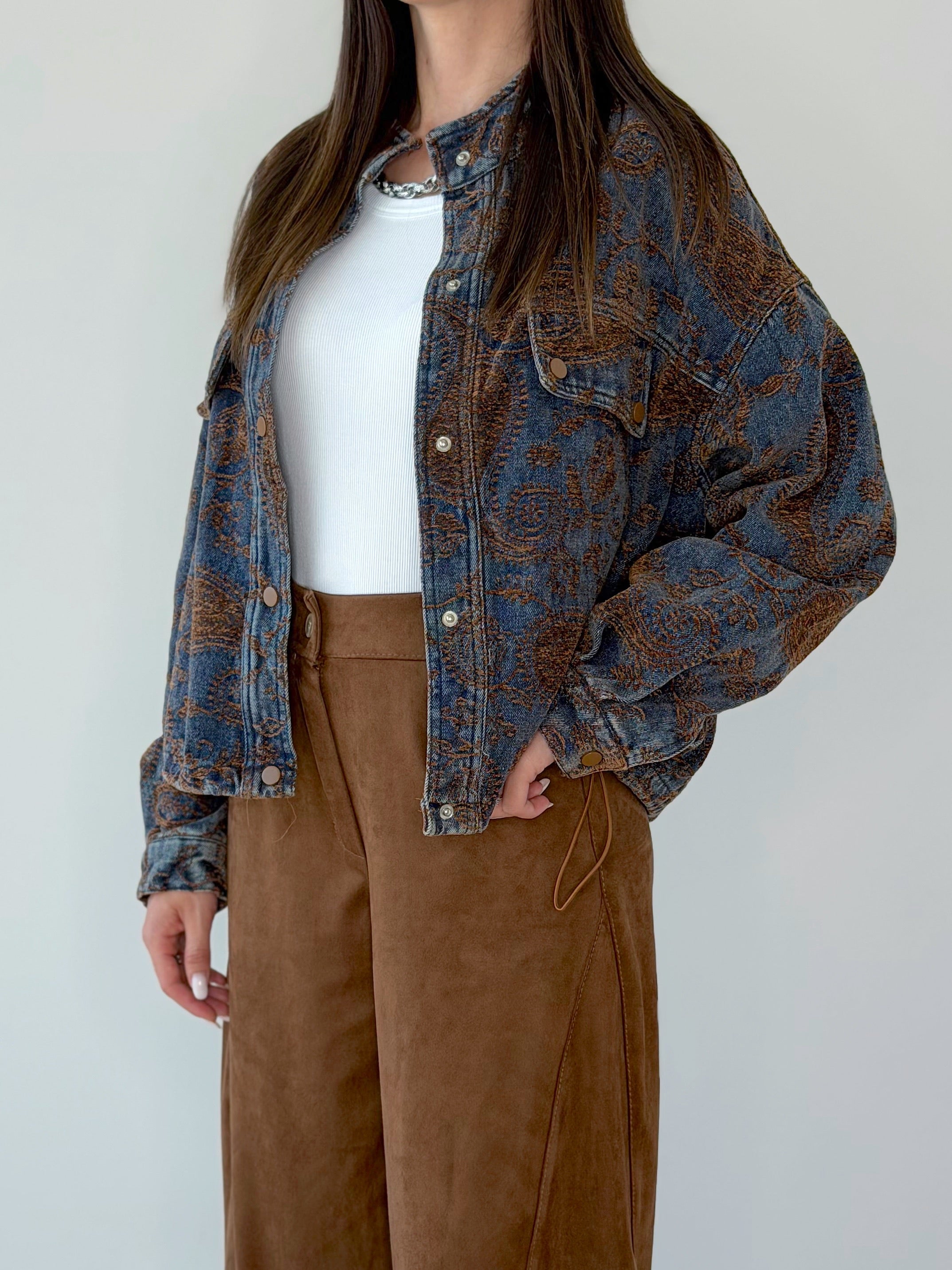 BOMBER DENIM CON DECORAZIONI ( PREMIUM QUALITY )