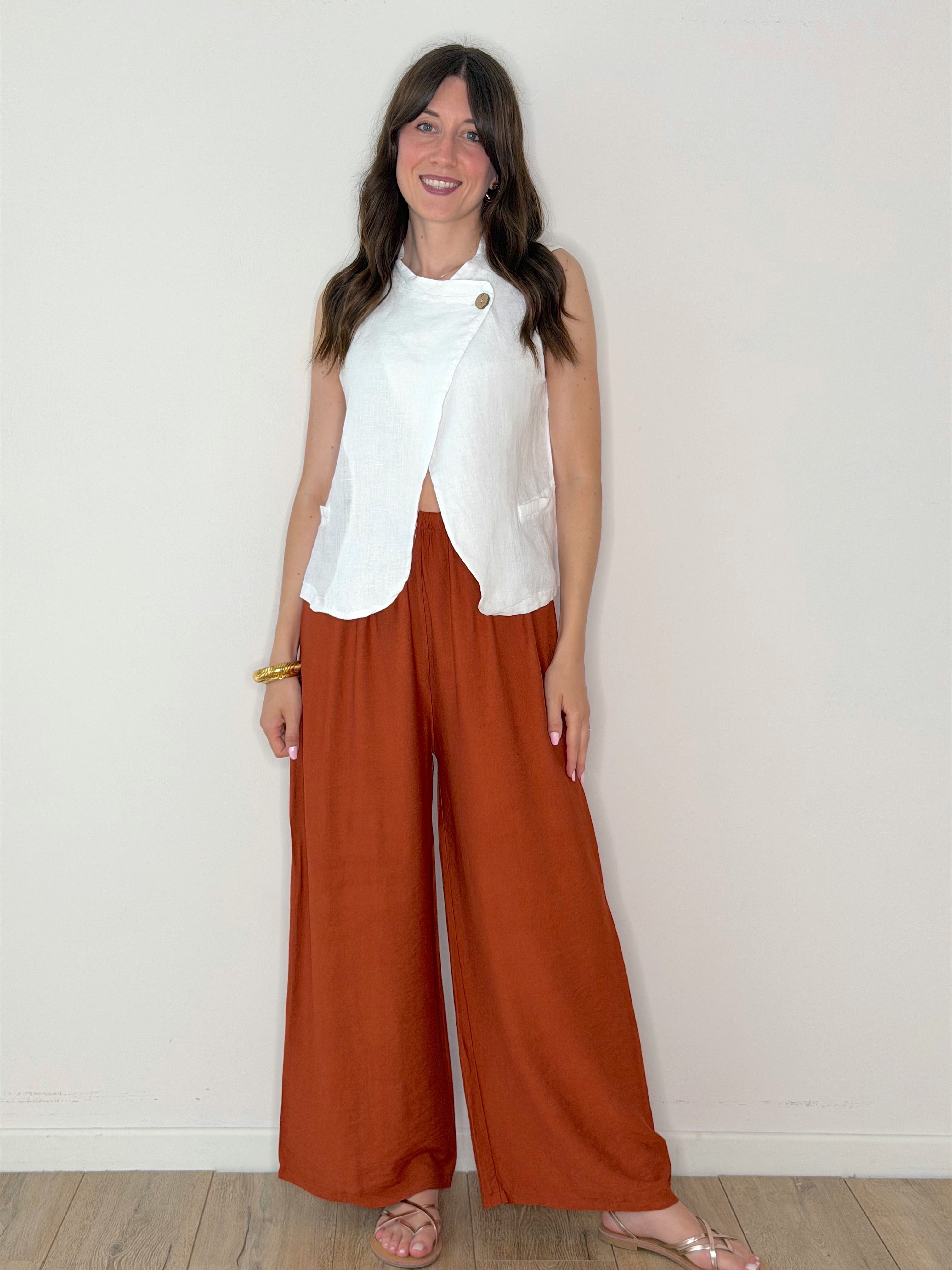 BLUSA LINO INCROCIATA