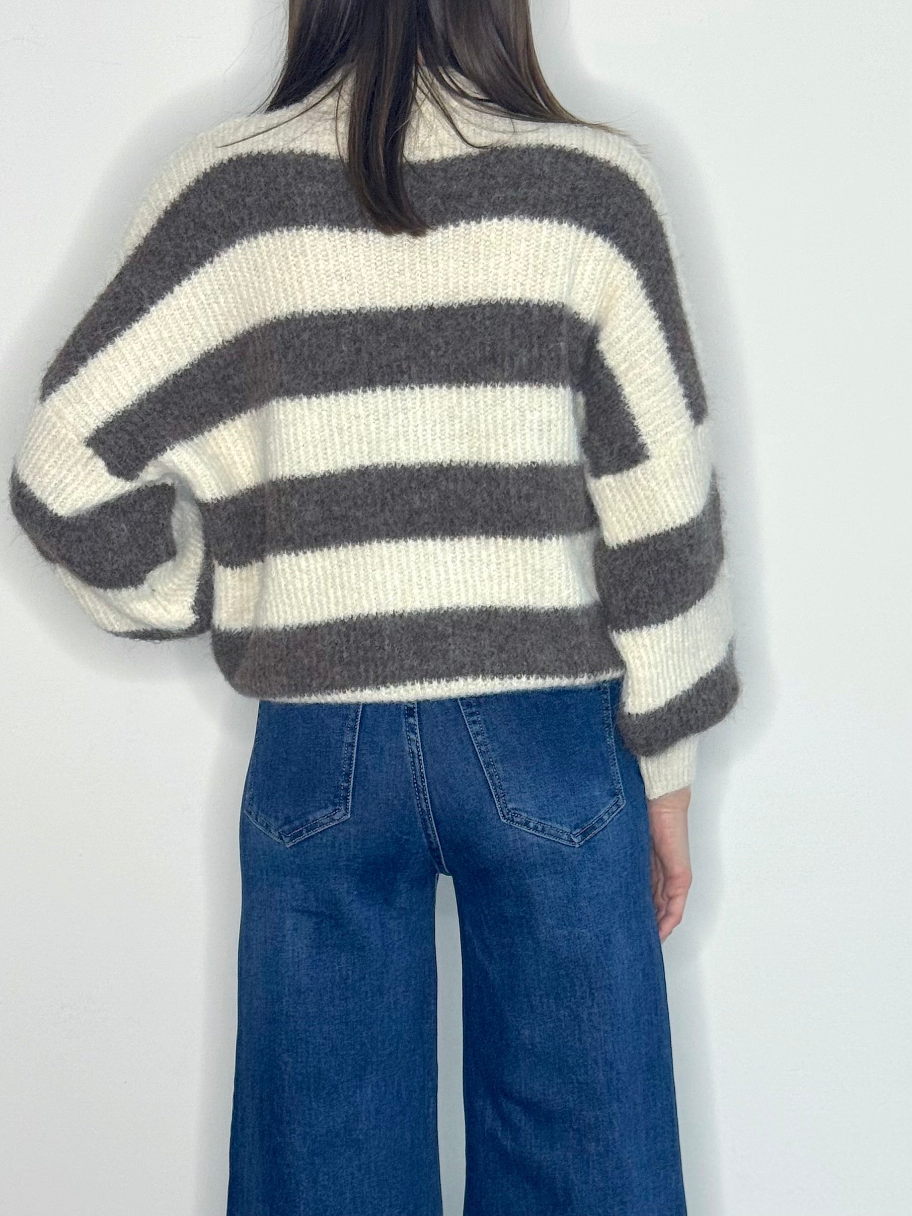 MAGLIONE RIGHE ( CON 12% DI LANA )