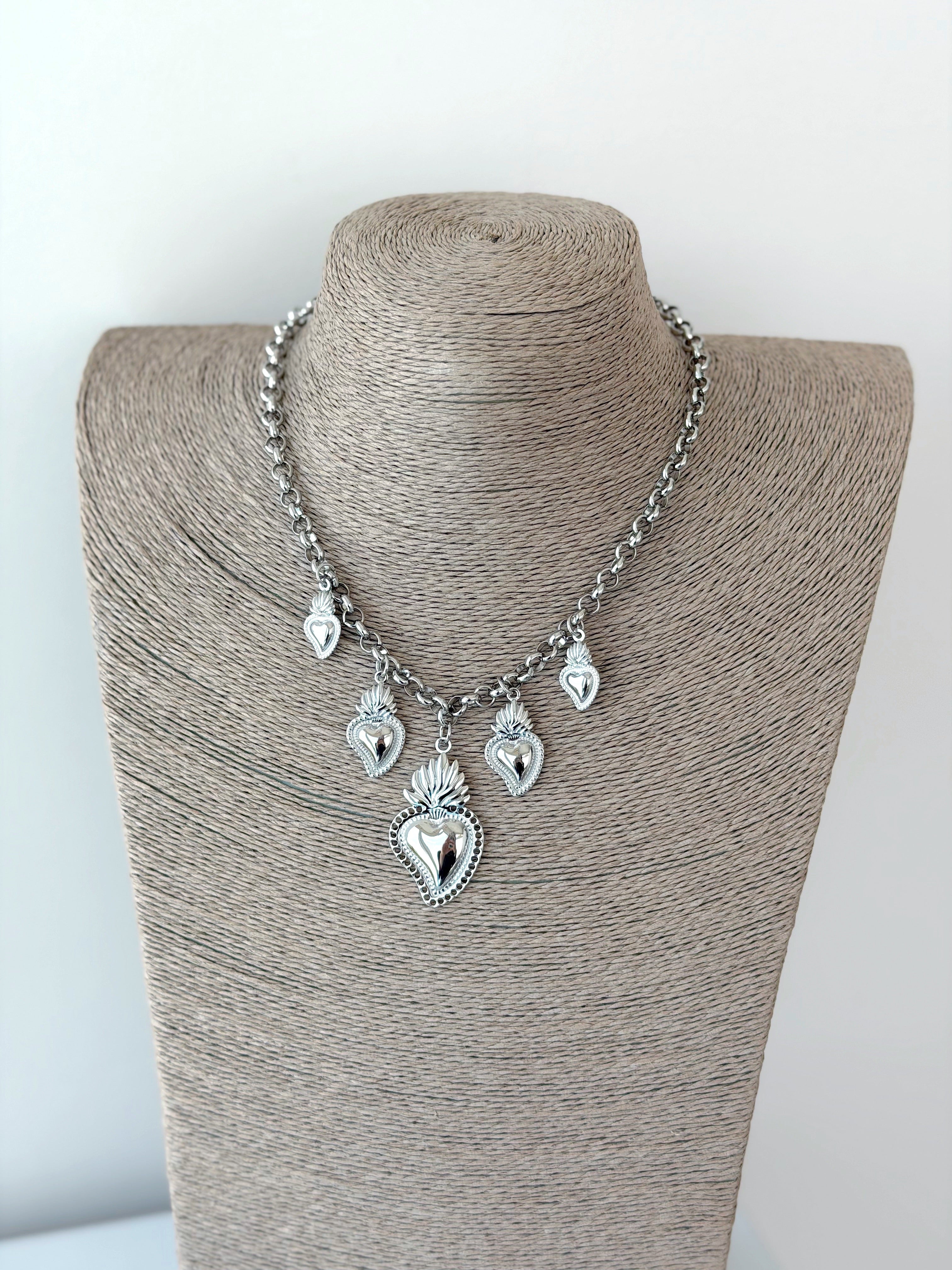 COLLANA SACRED HEARTS ( ACCIAIO INOSSIDABILE )