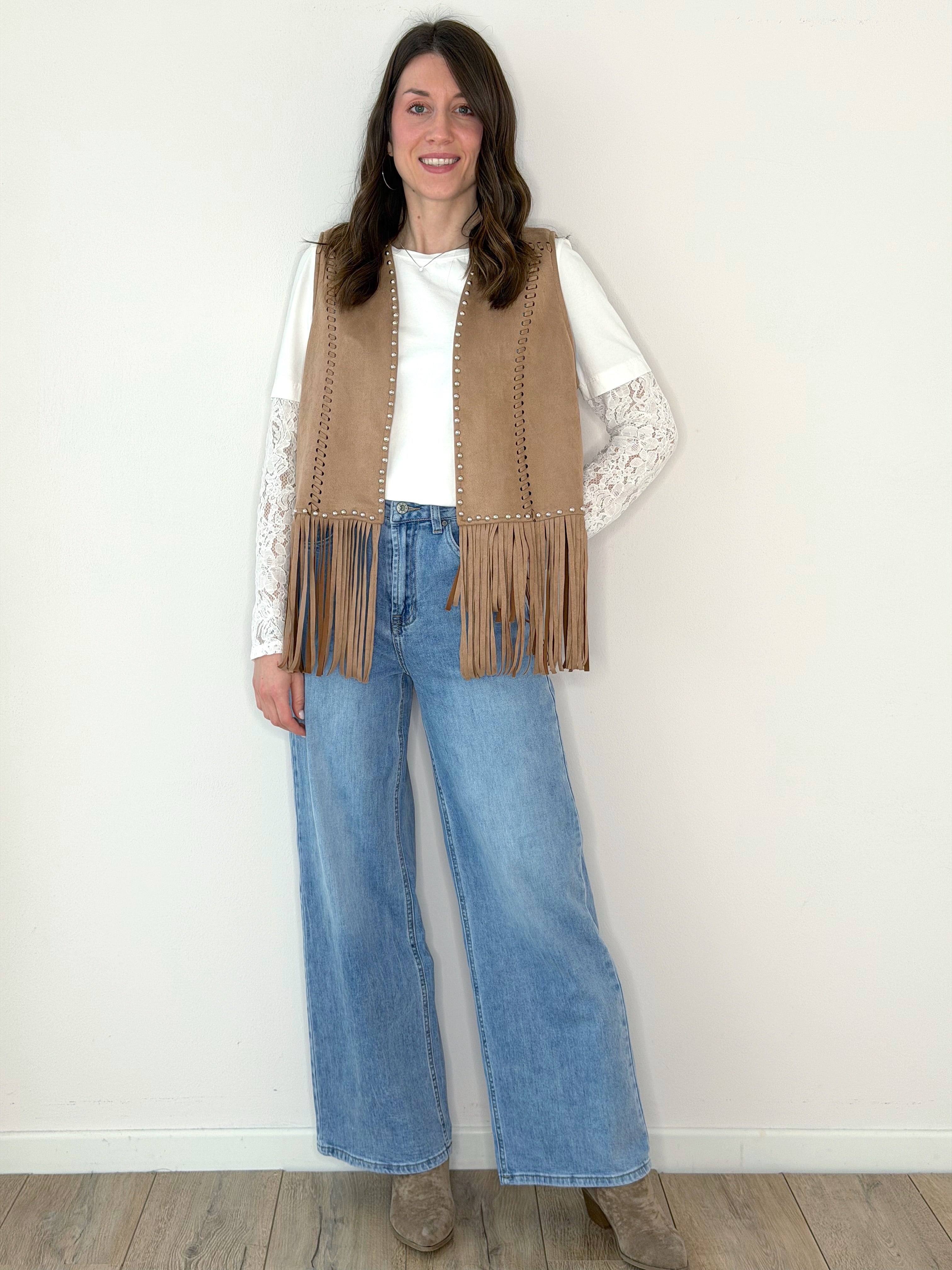 SMANICATO ECO CAMOSCIO & FRANGE