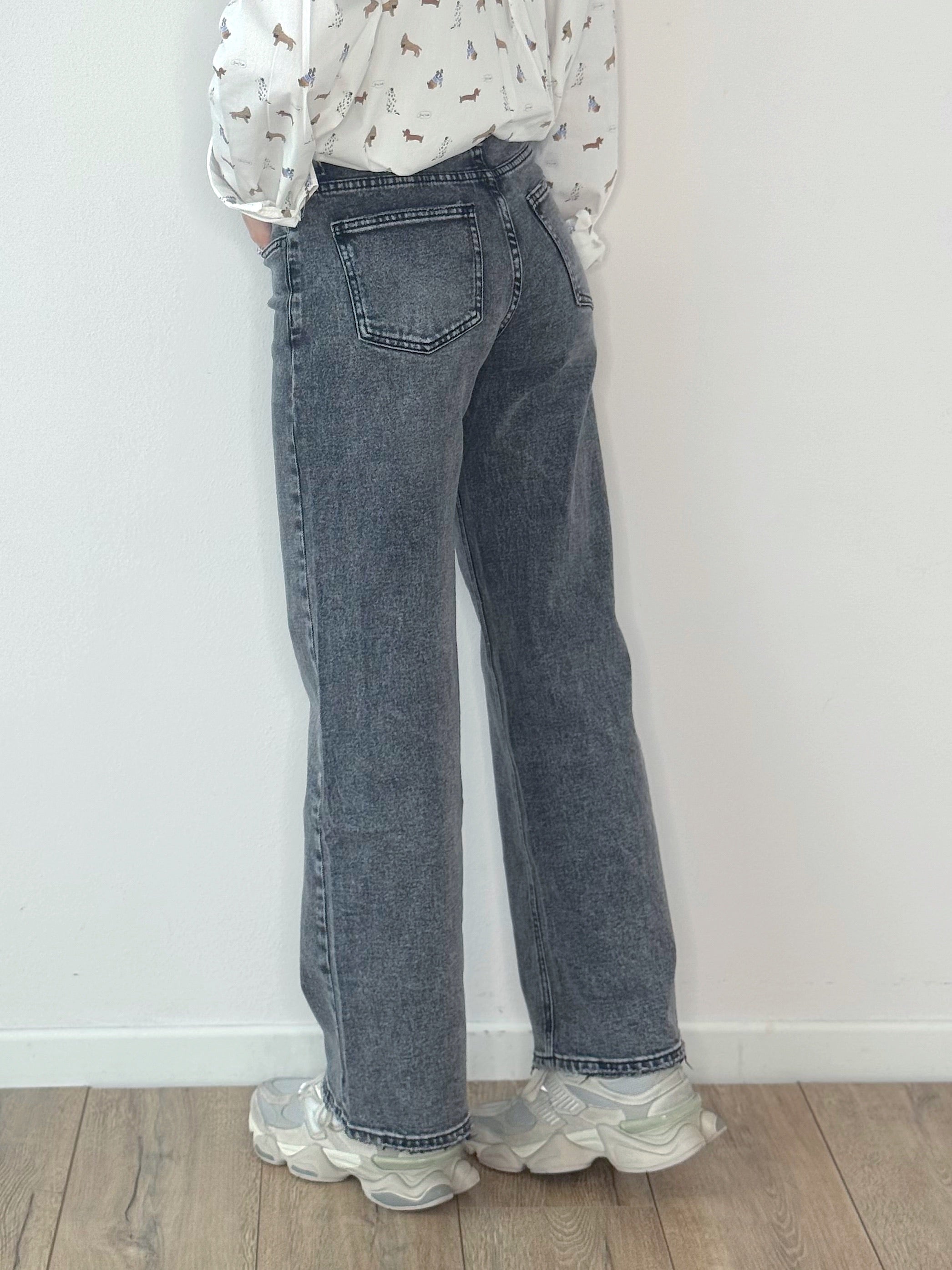 DENIM CLARA STRAIGHT GREY