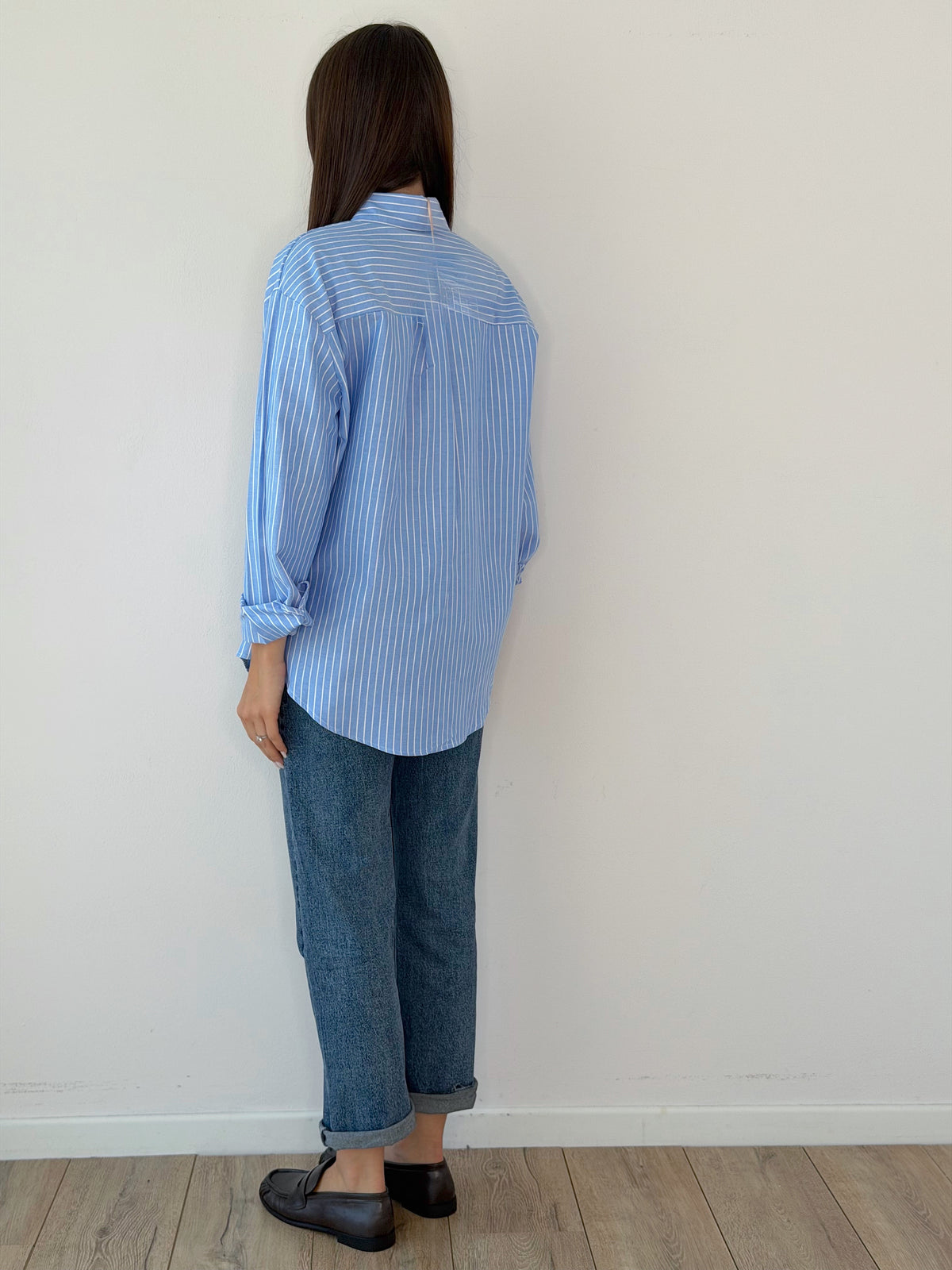 CAMICIA GESSATA AZZURRA