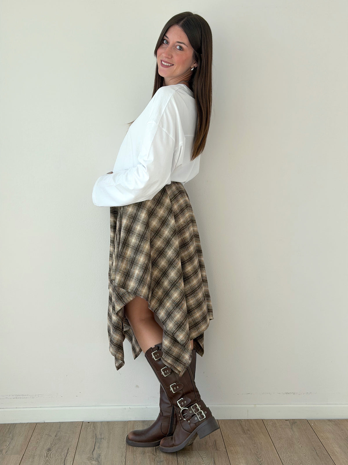 GONNA CAMICIA ASIMMETRICA