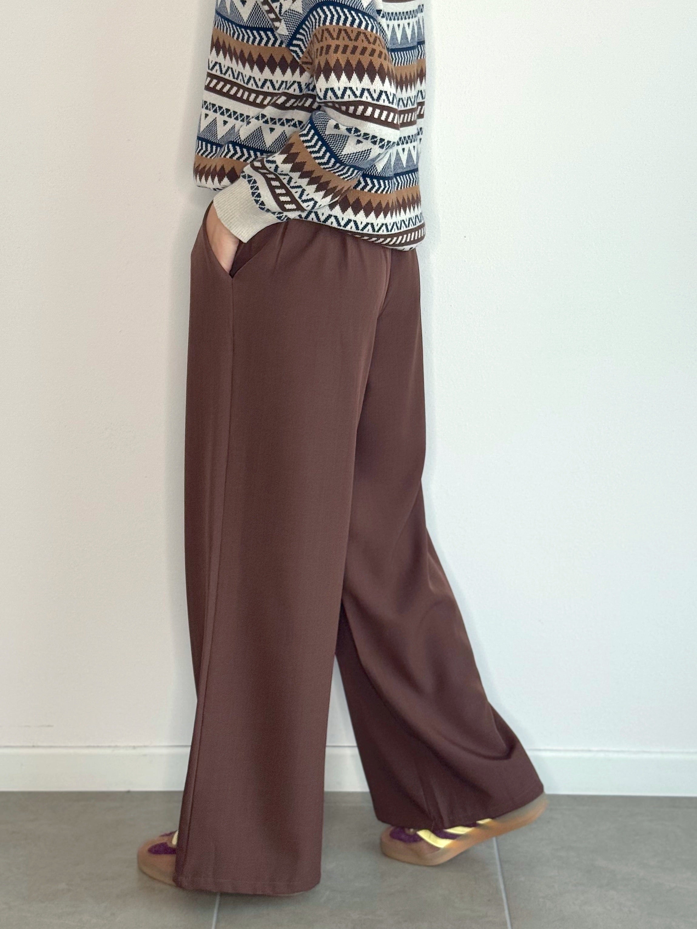 PANTALONE MORBIDO MARRONE