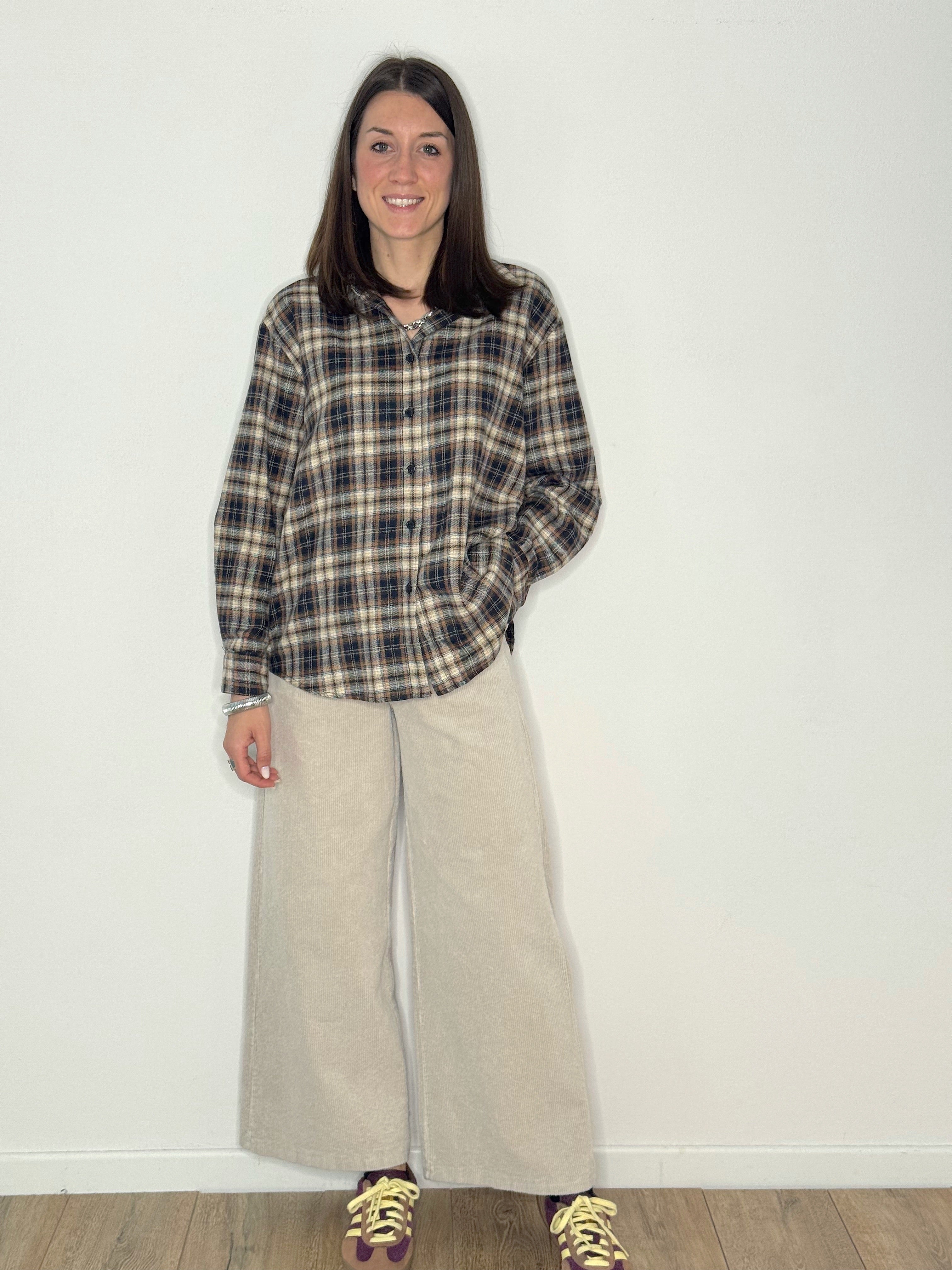 PANTALONE VELLUTO BEIGE