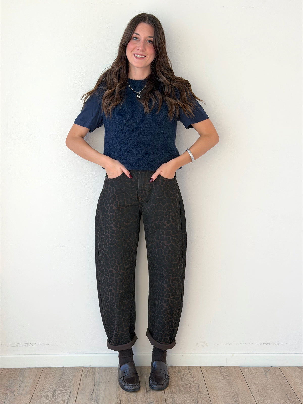 DENIM BALLOON LEOPARDATO