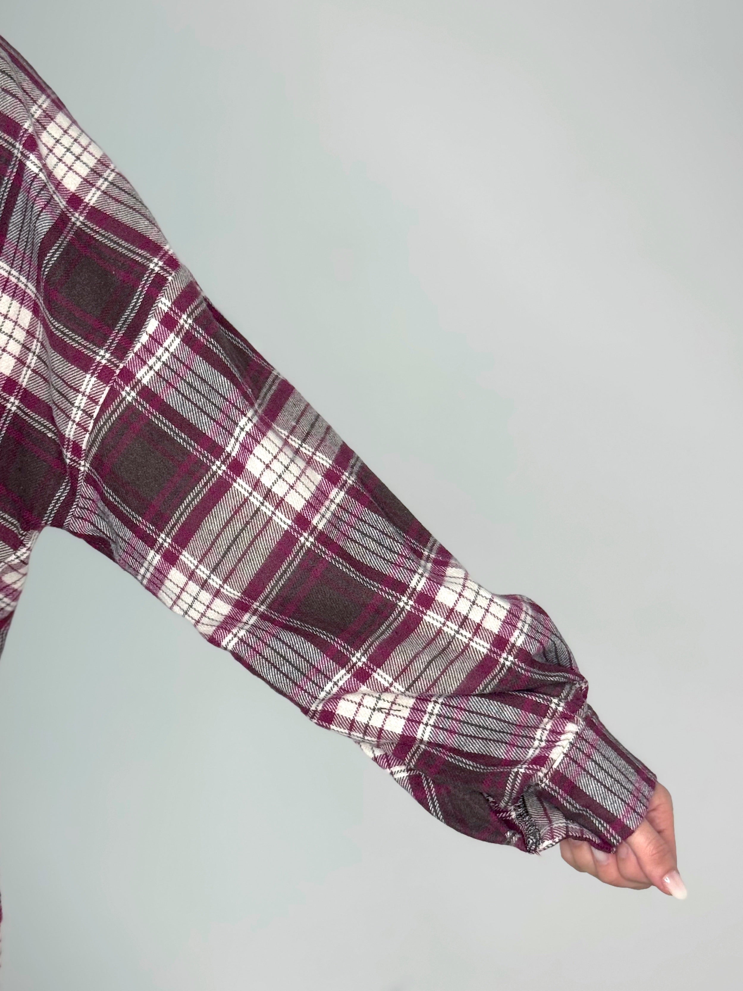 CAMICIA WOOD FLANELLA MARRONE & CICLAMINO