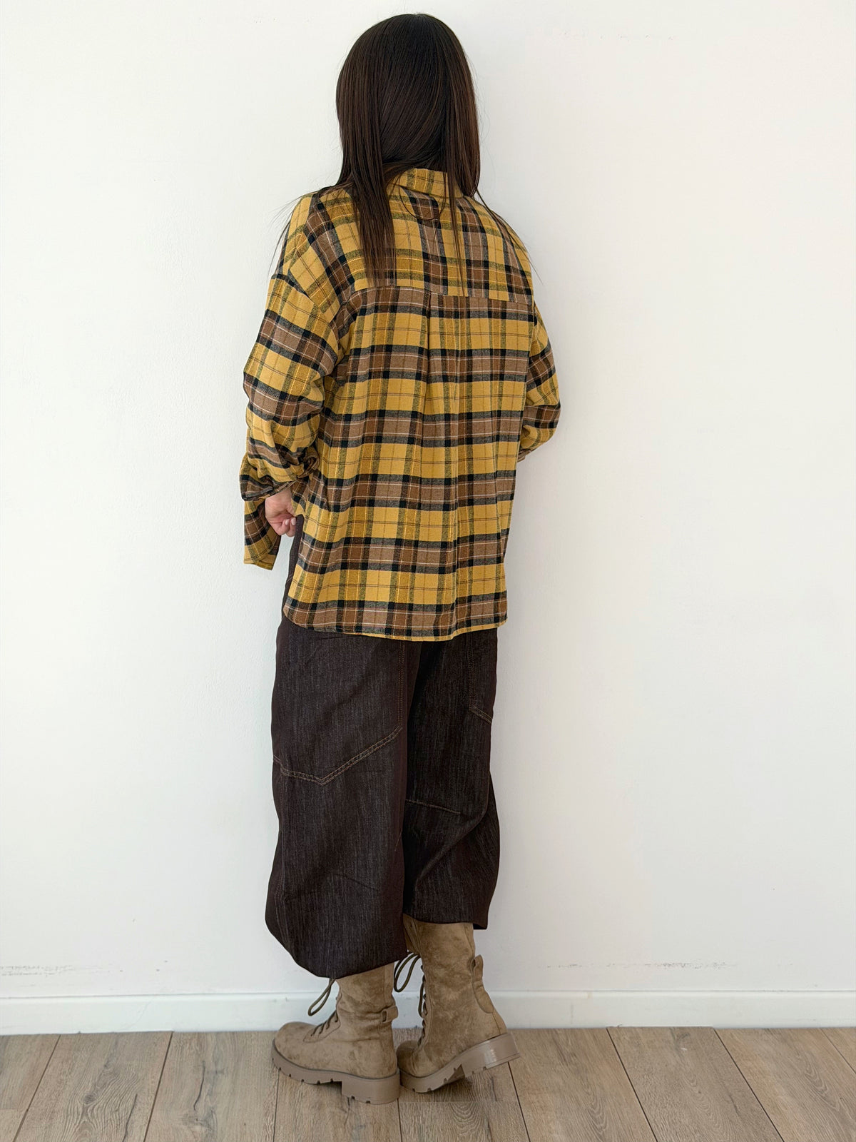 CAMICIA WOOD FLANELLA GIALLO