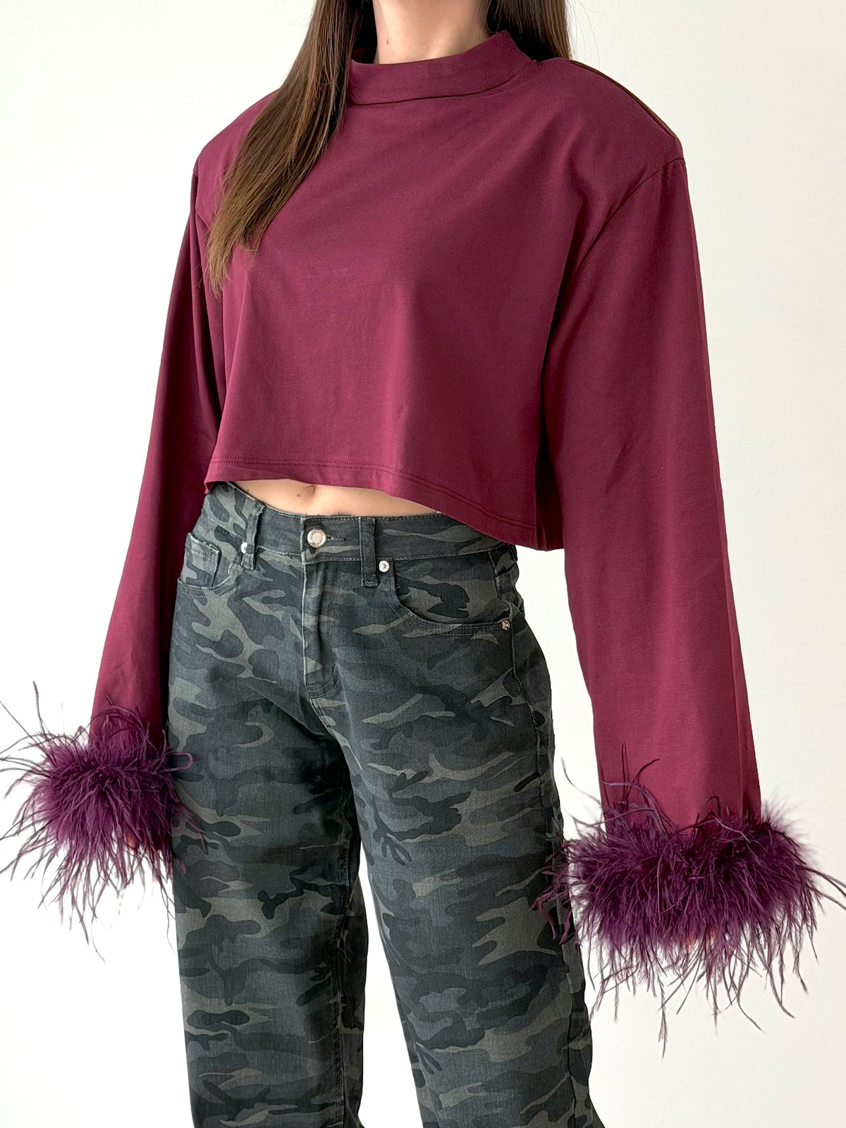 LONGSLEEVE con piume