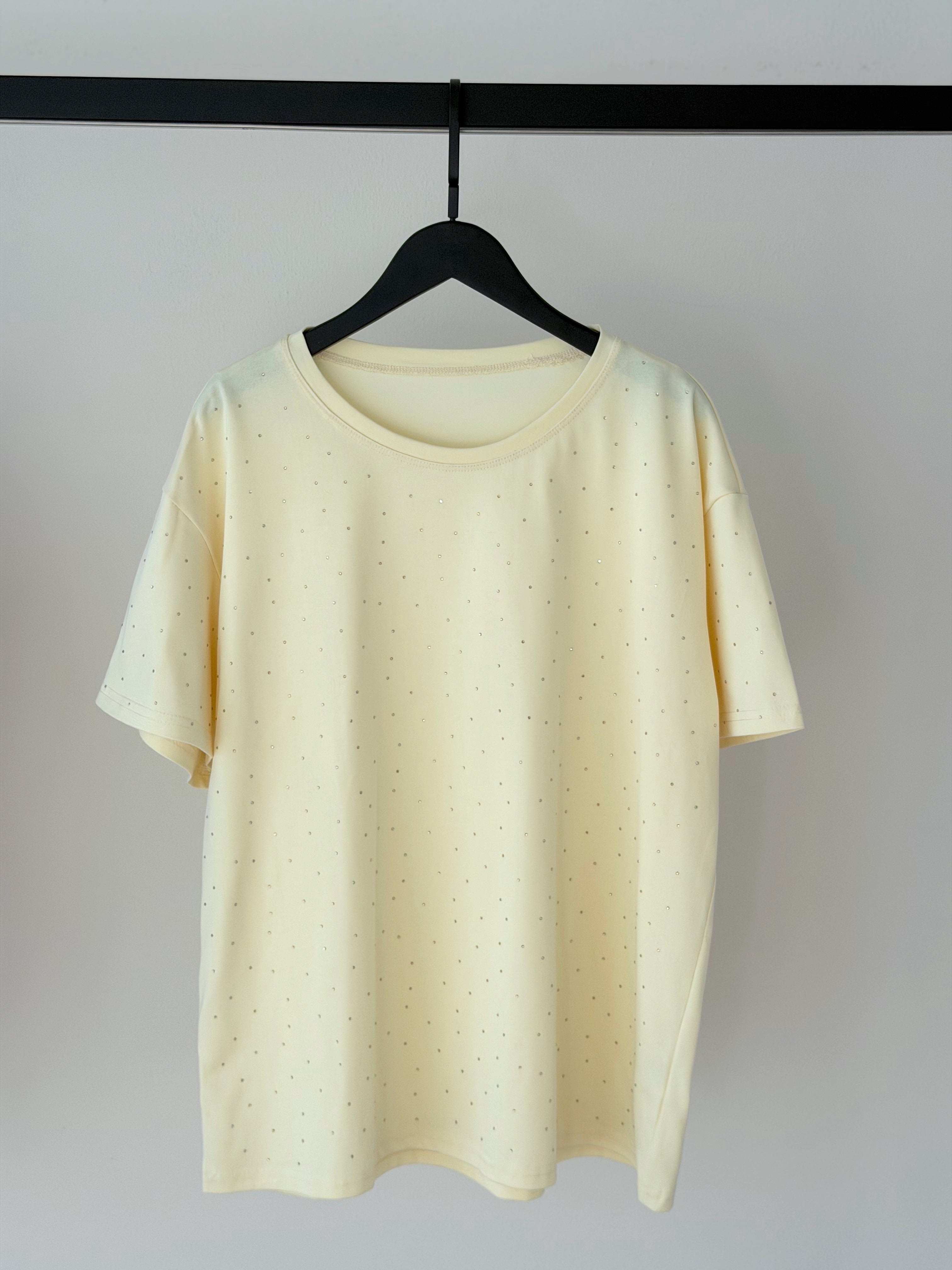 T-SHIRT OVER CON STRASS