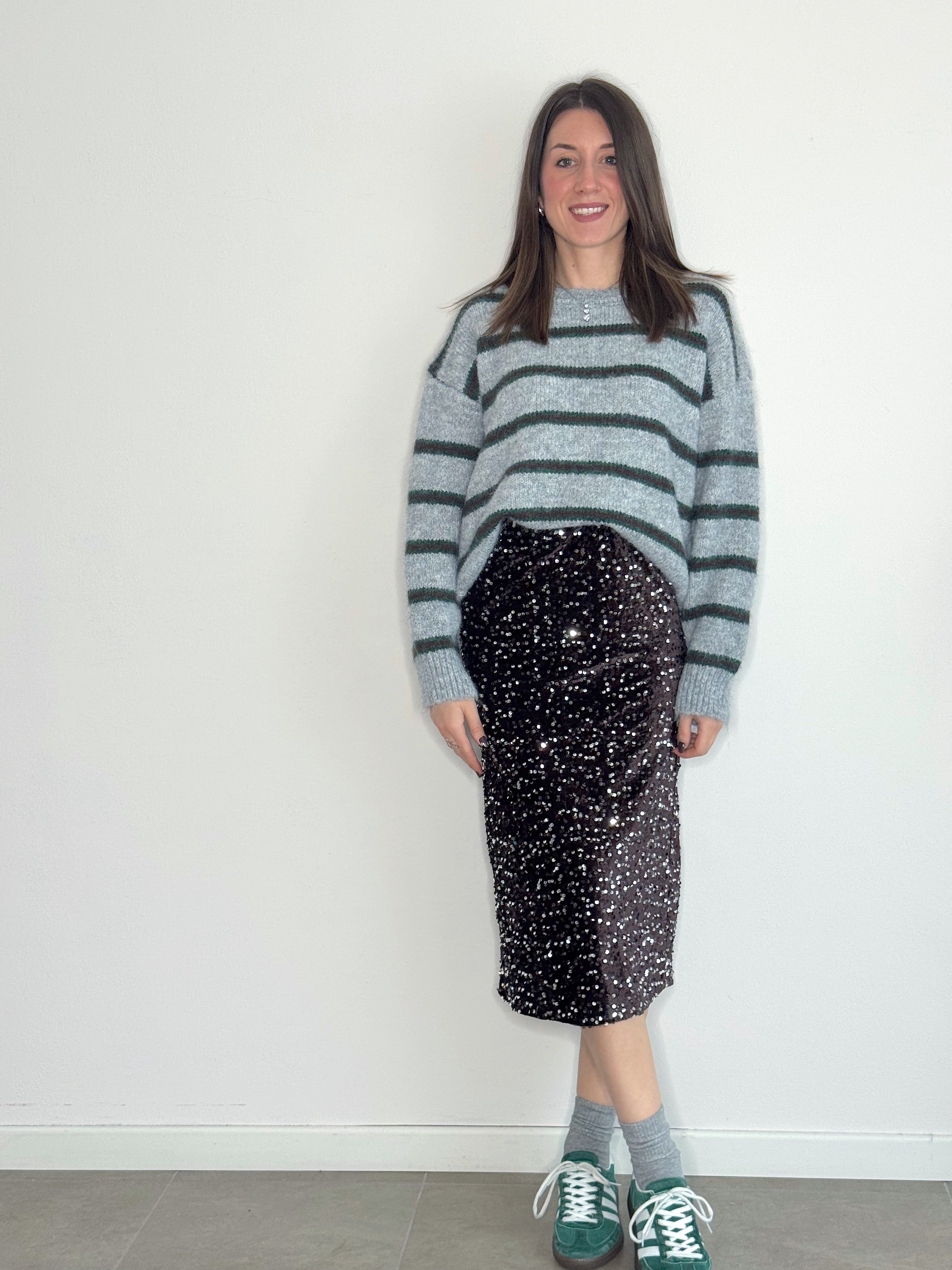 GONNA CINIGLIA & PAILETTES CON SPACCO POSTERIORE