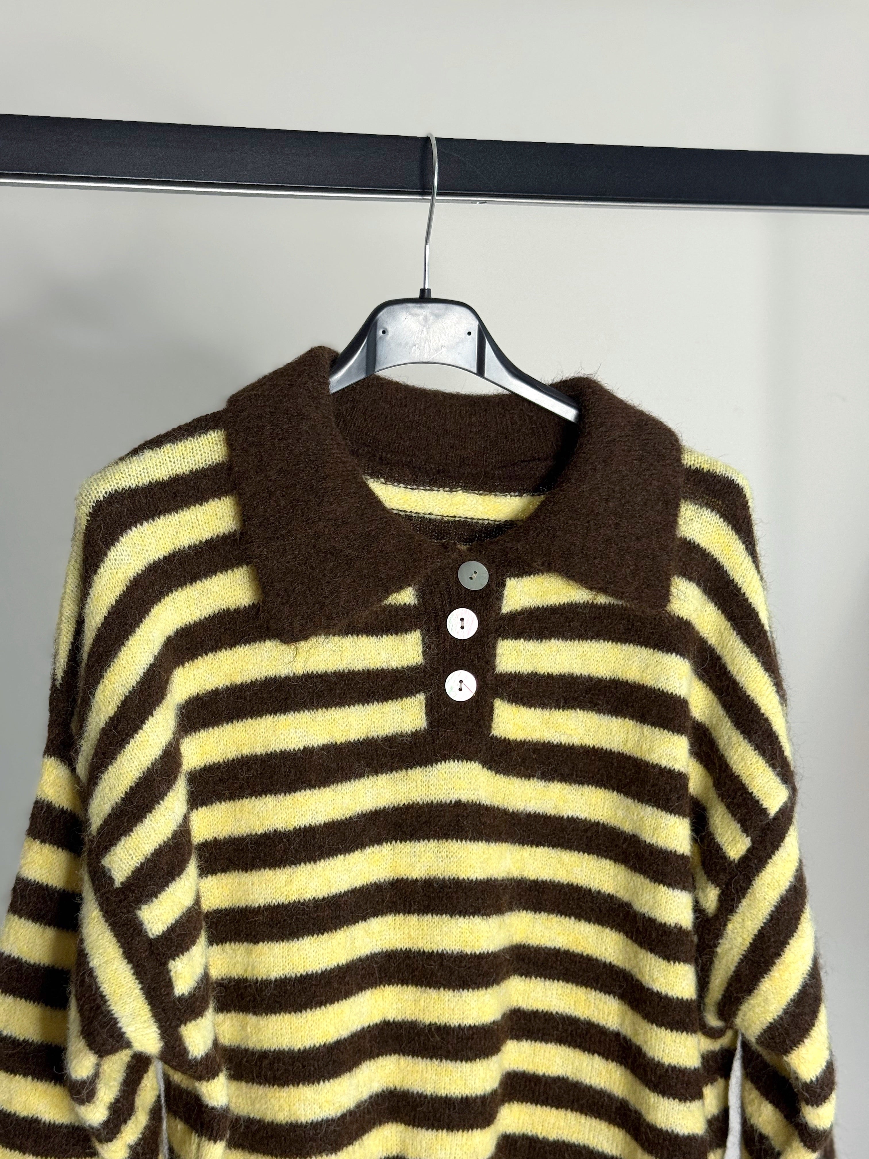 POLO A RIGHE OVERSIZE ( CON 10% LANA )