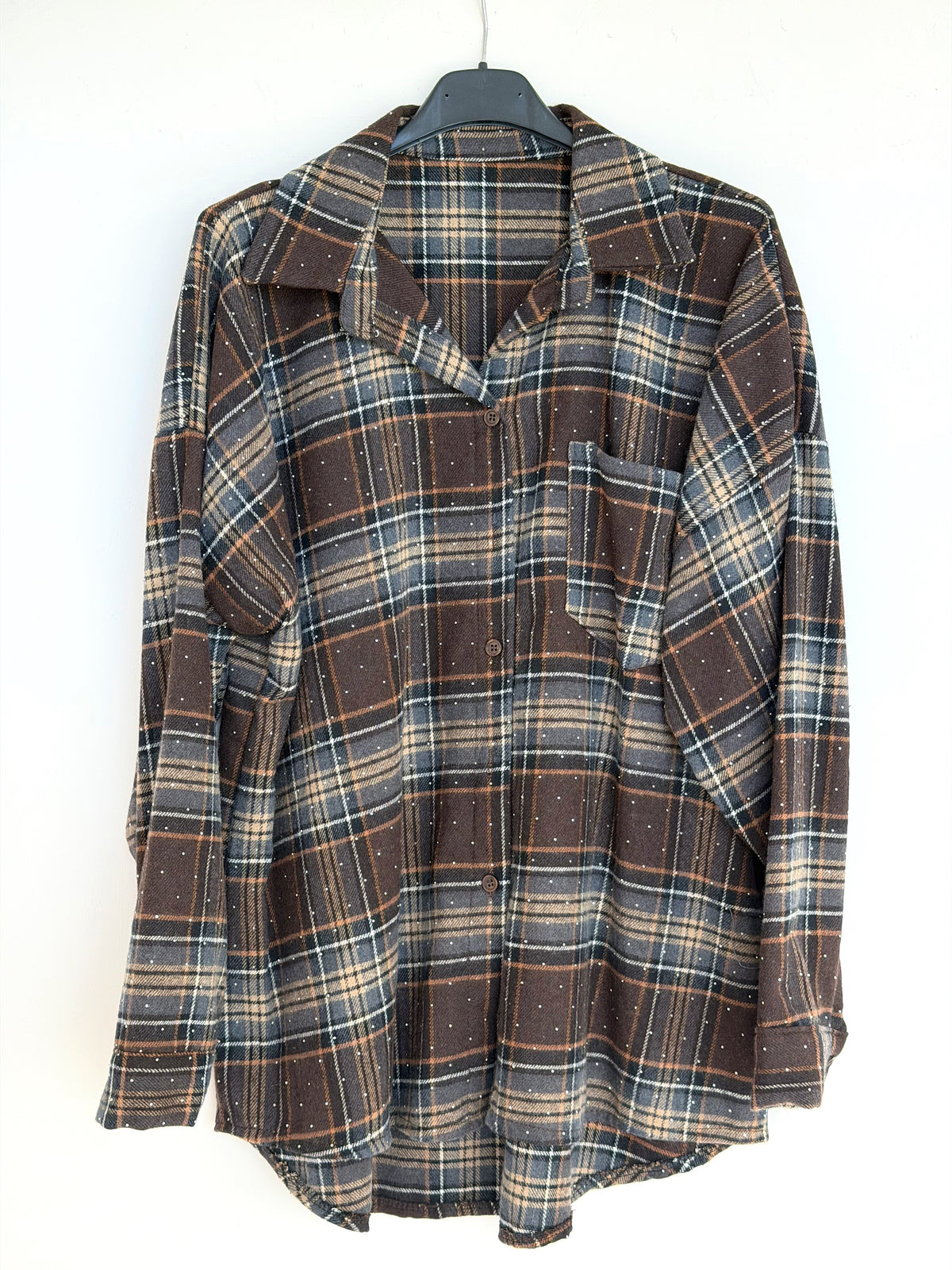 CAMICIA WOOD CON STRASS
