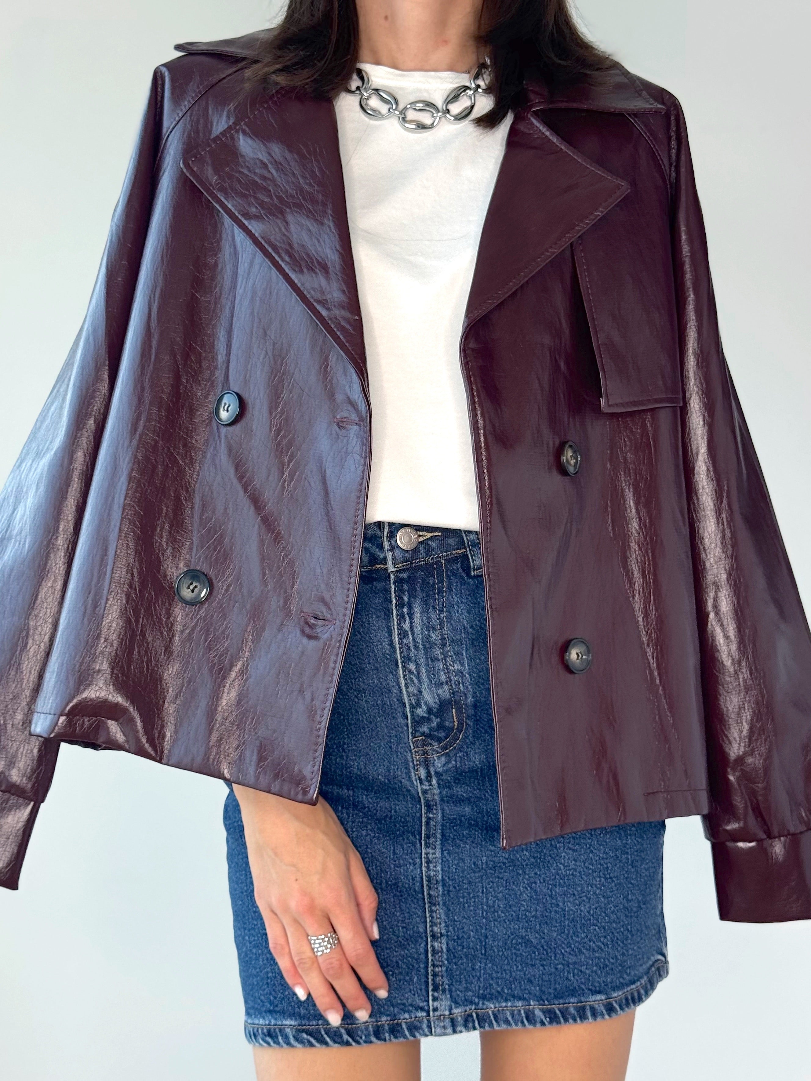 GIACCONE VINILE BORDEAUX