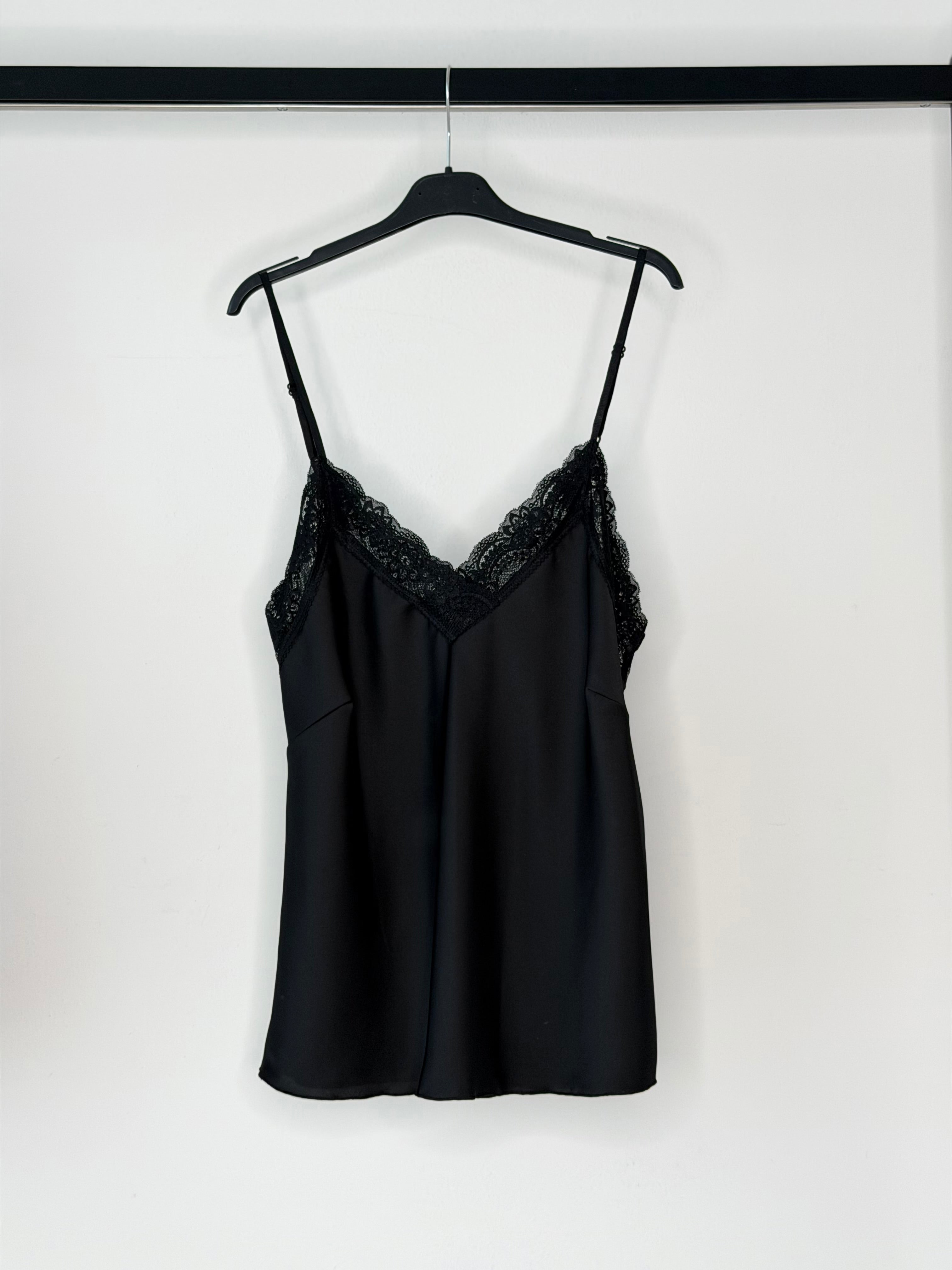 CANOTTIERA IN RASO & PIZZO