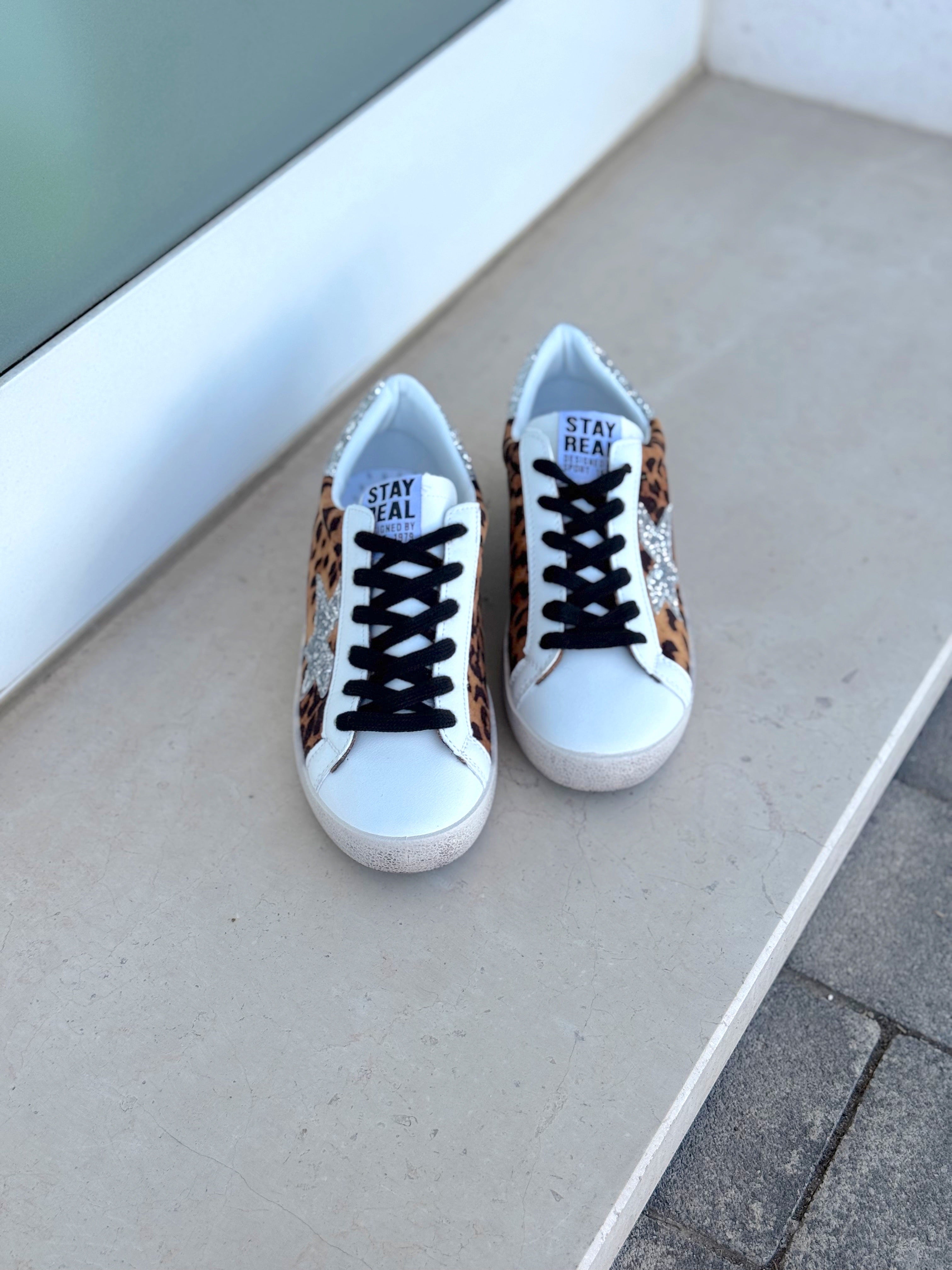 Sneakers Animalier Con Glitter