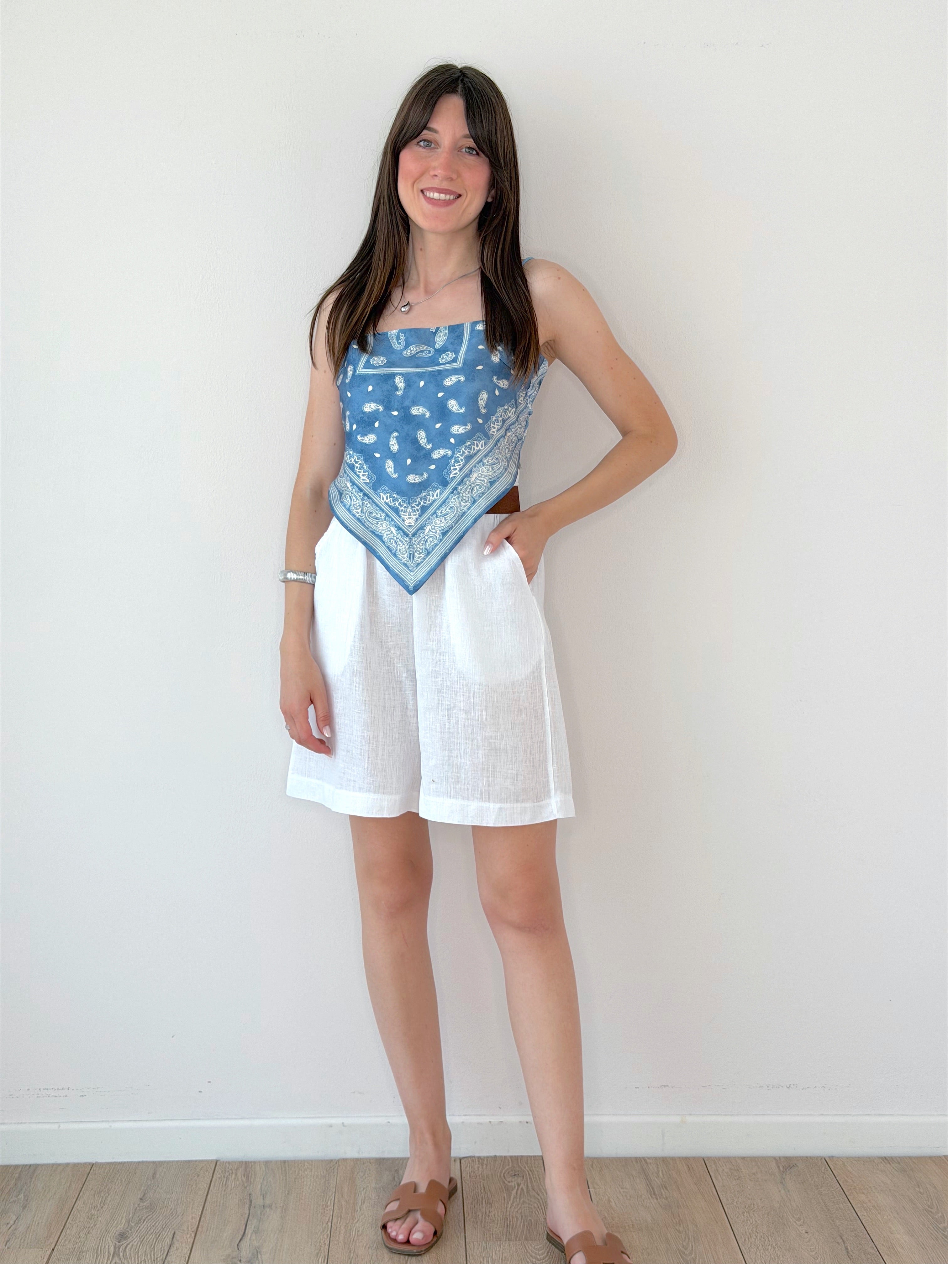 TOP BANDANA IN RASO