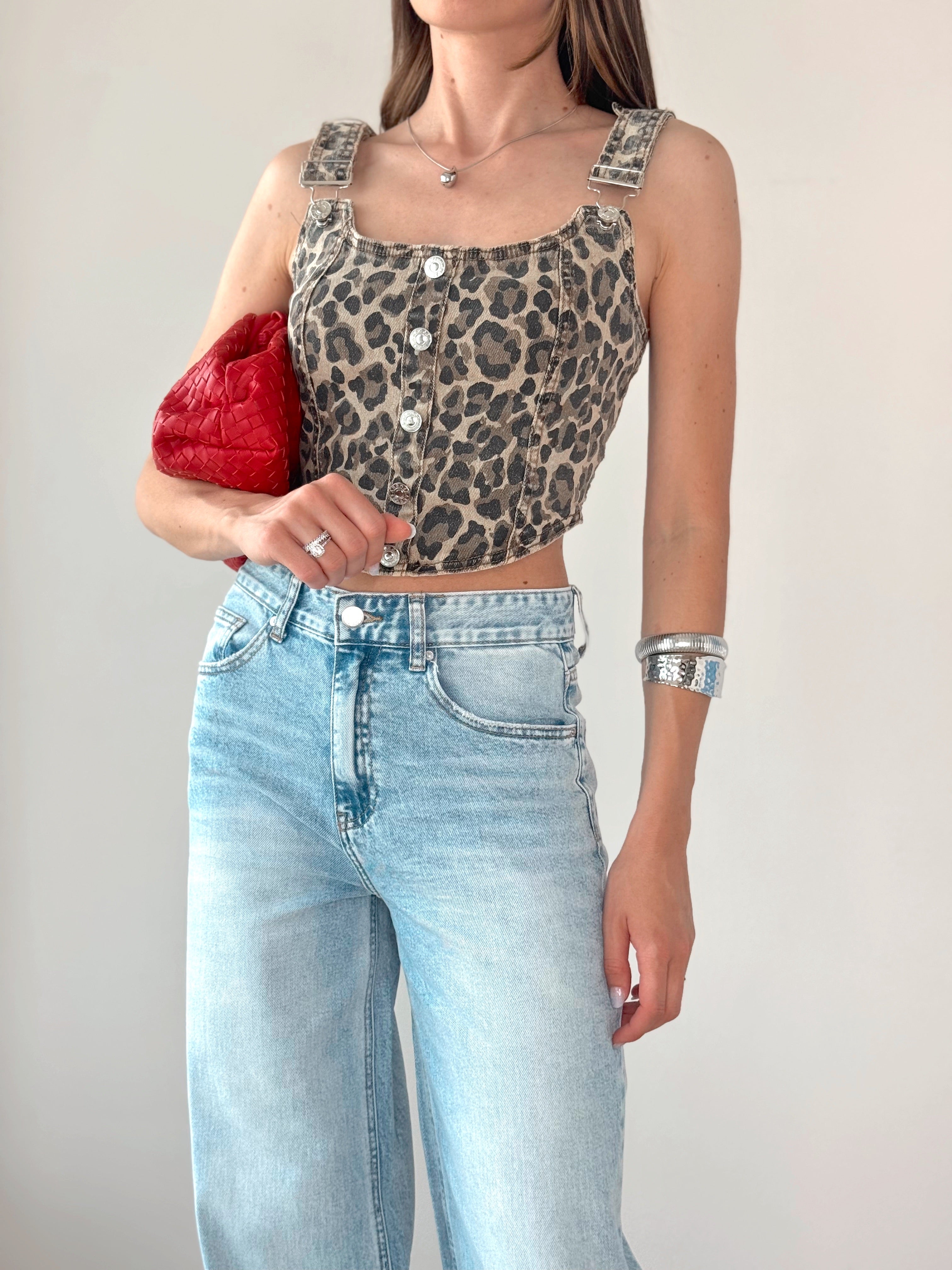 TOP ANIMALIER DENIM