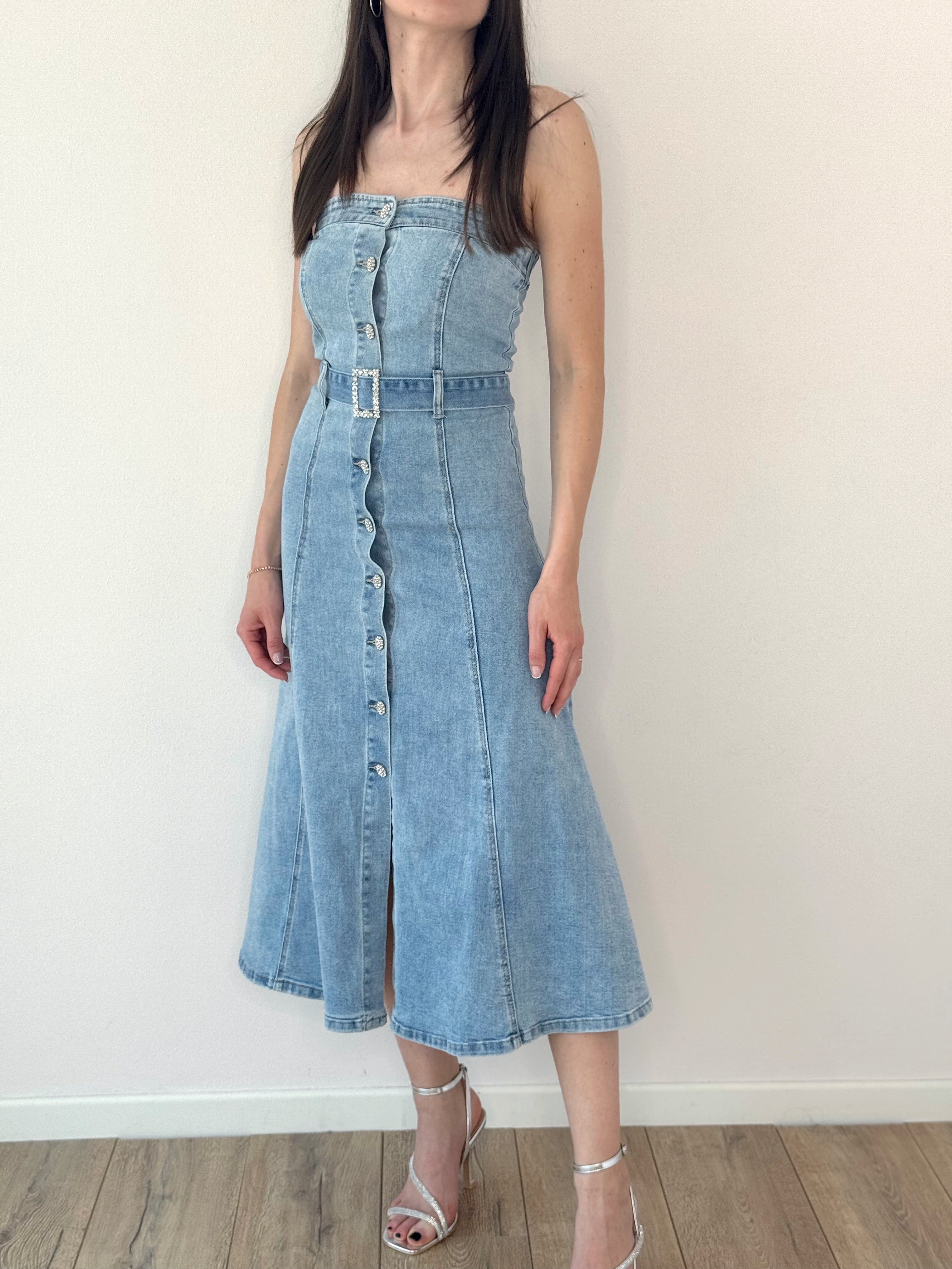 Abito Denim gioiello Elodie