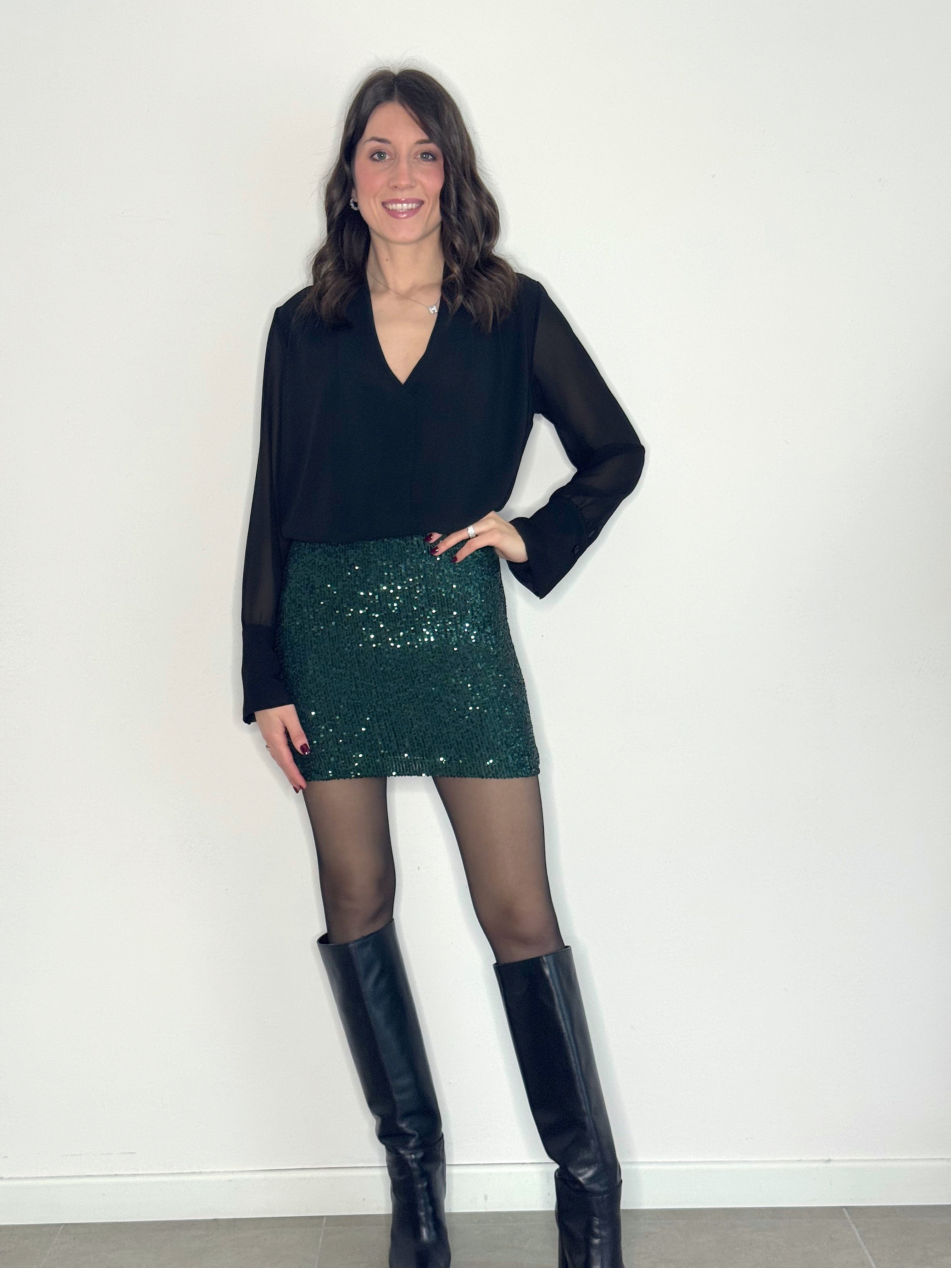 GONNA MICRO PAILETTES VERDE