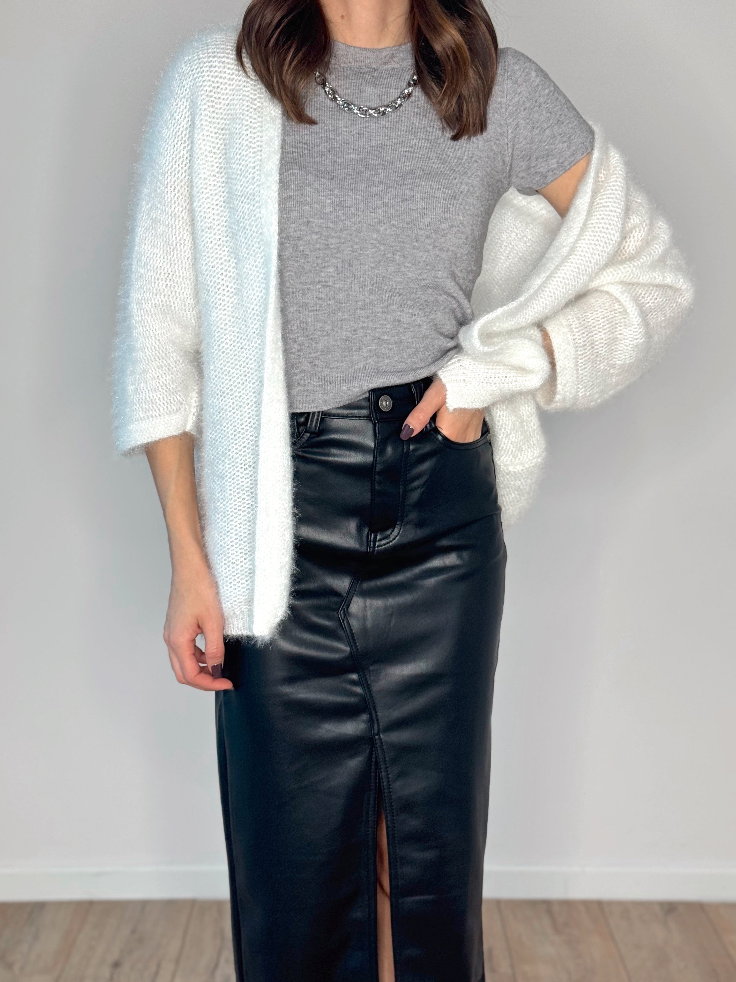 CARDIGAN PELUCHE WHITE