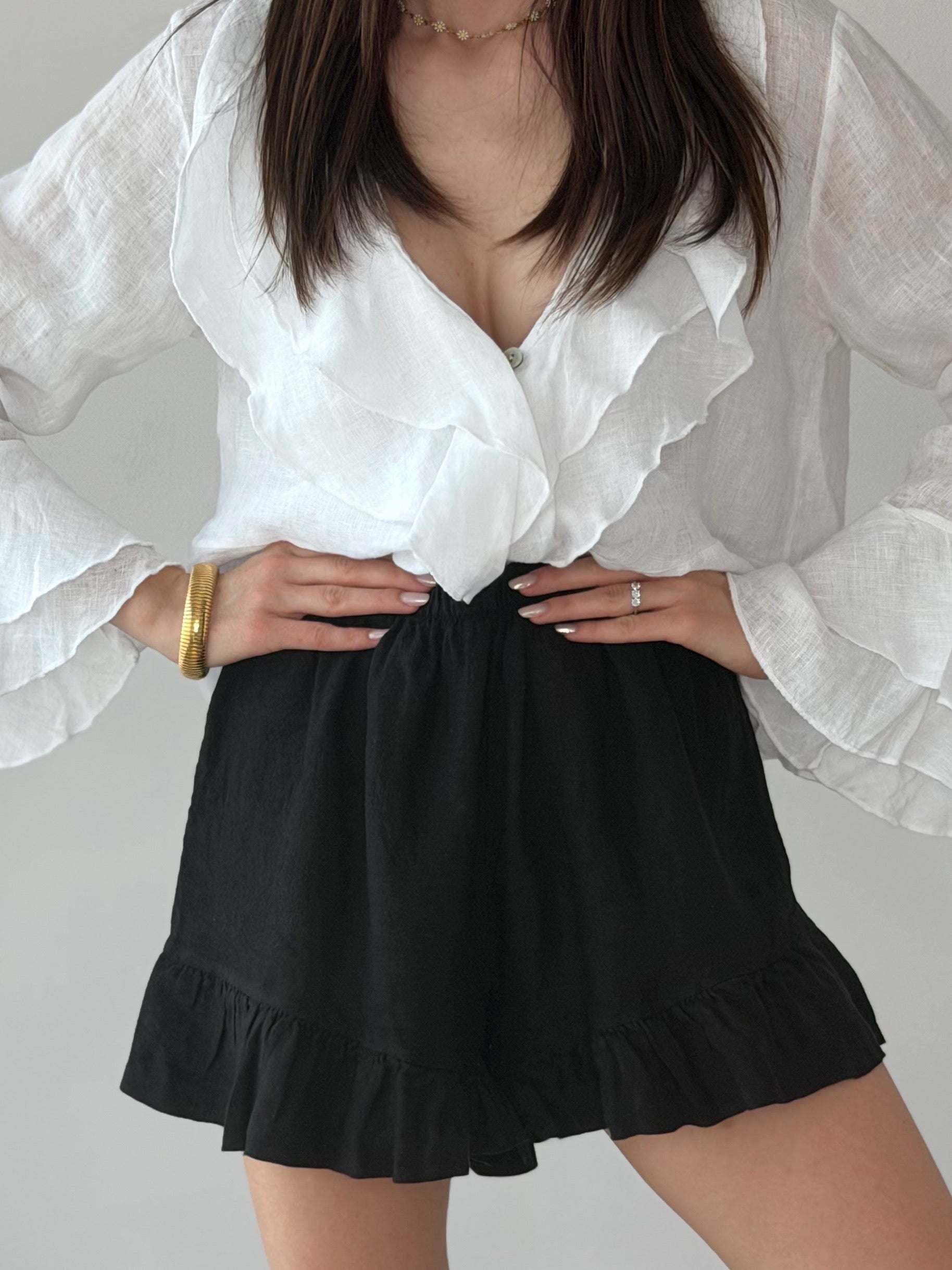 SHORTS VOLLANT 100% LINO