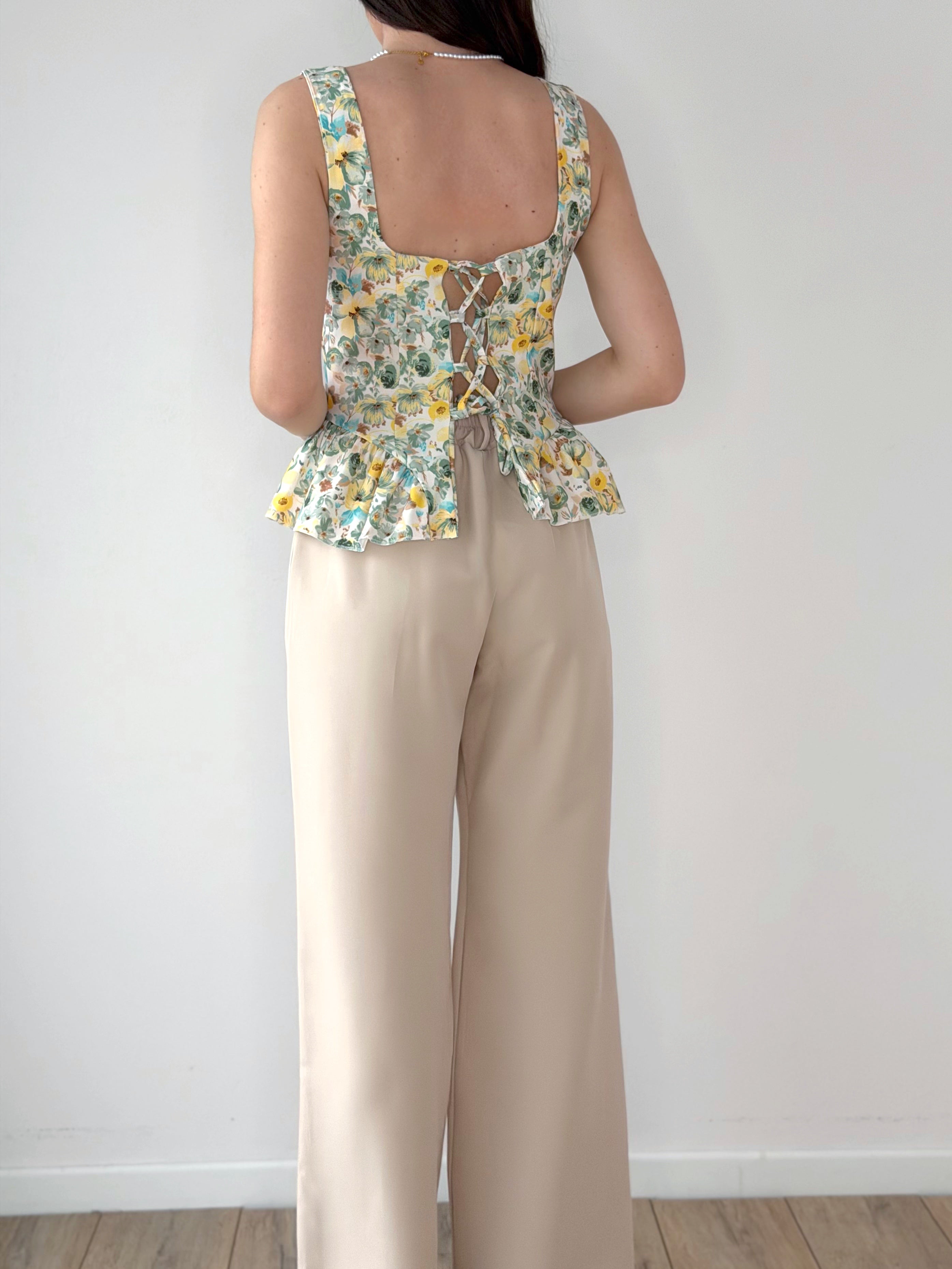 PANTALONE PALAZZO BEIGE