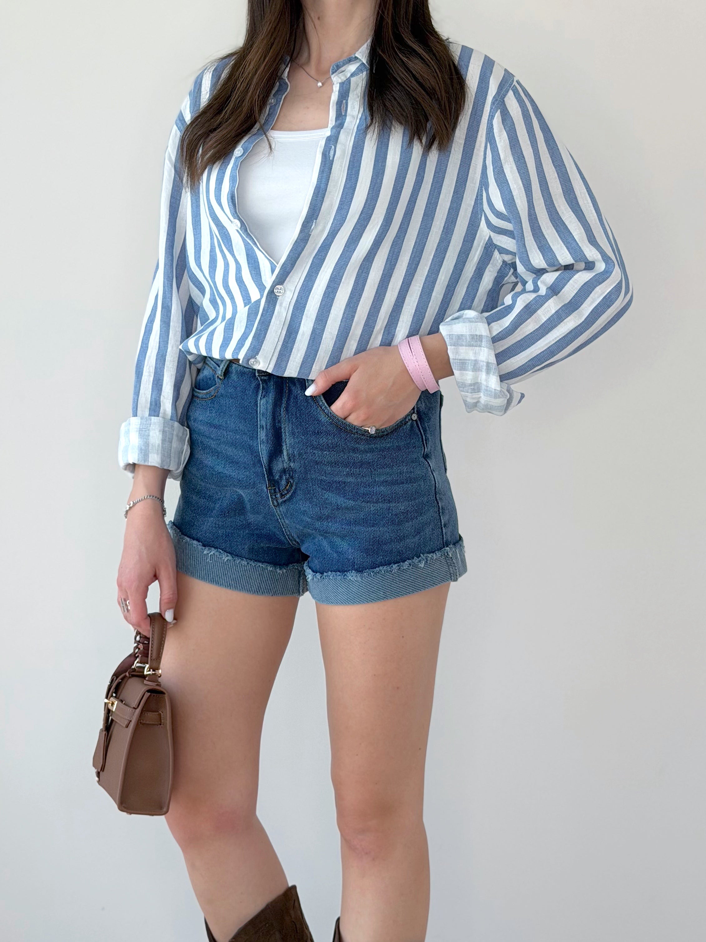 CAMICIA RIGHE (100% LINO)