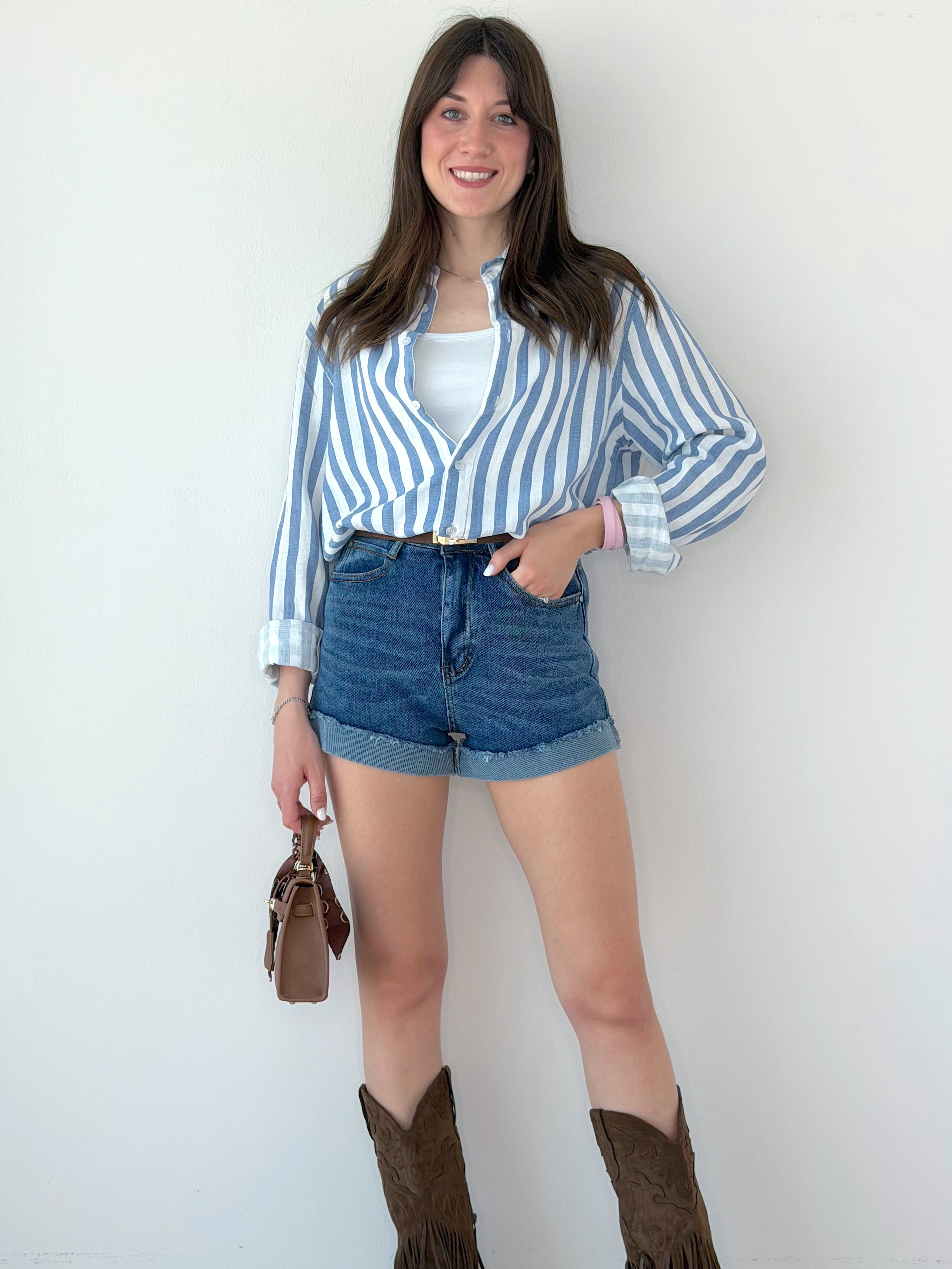 CAMICIA RIGHE (100% LINO)
