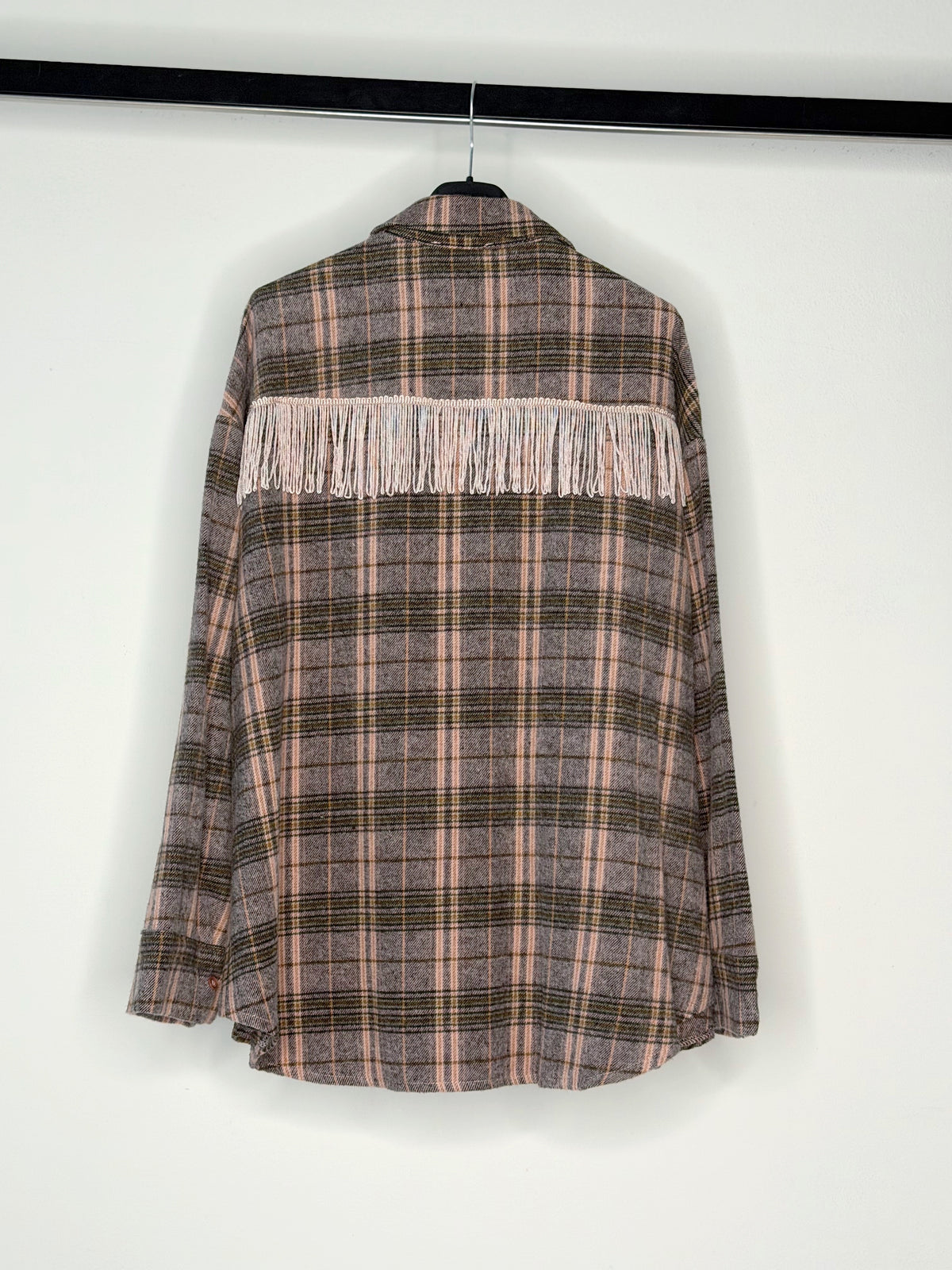 CAMICIA FLANELLA CON FRANGE