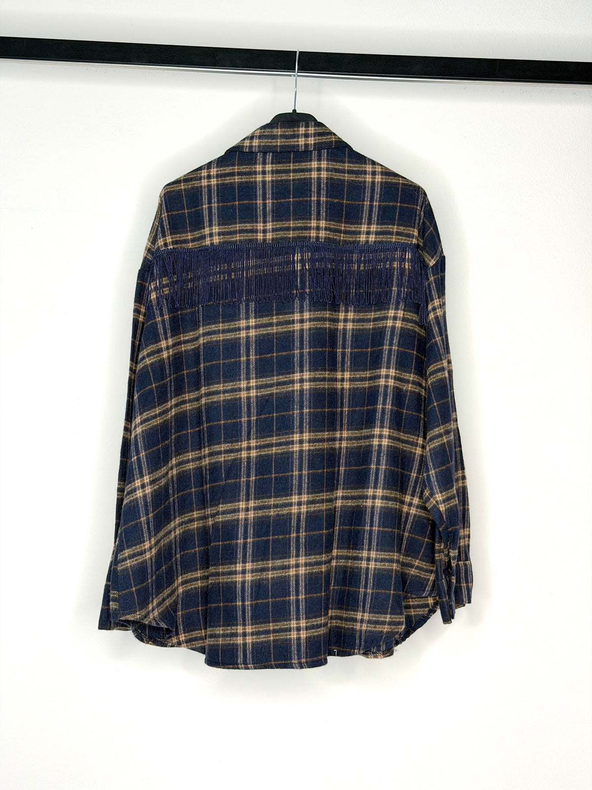 CAMICIA FLANELLA CON FRANGE