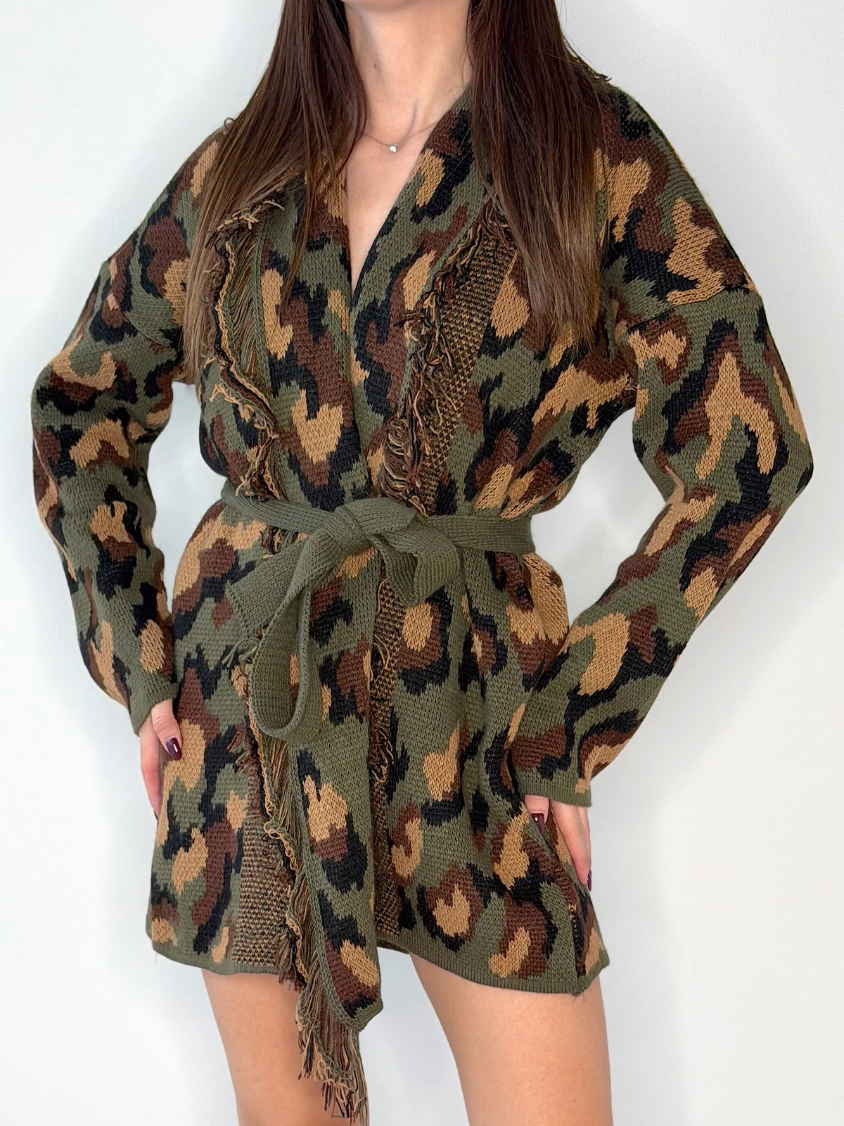 CARDIGAN ARMY LUNGO