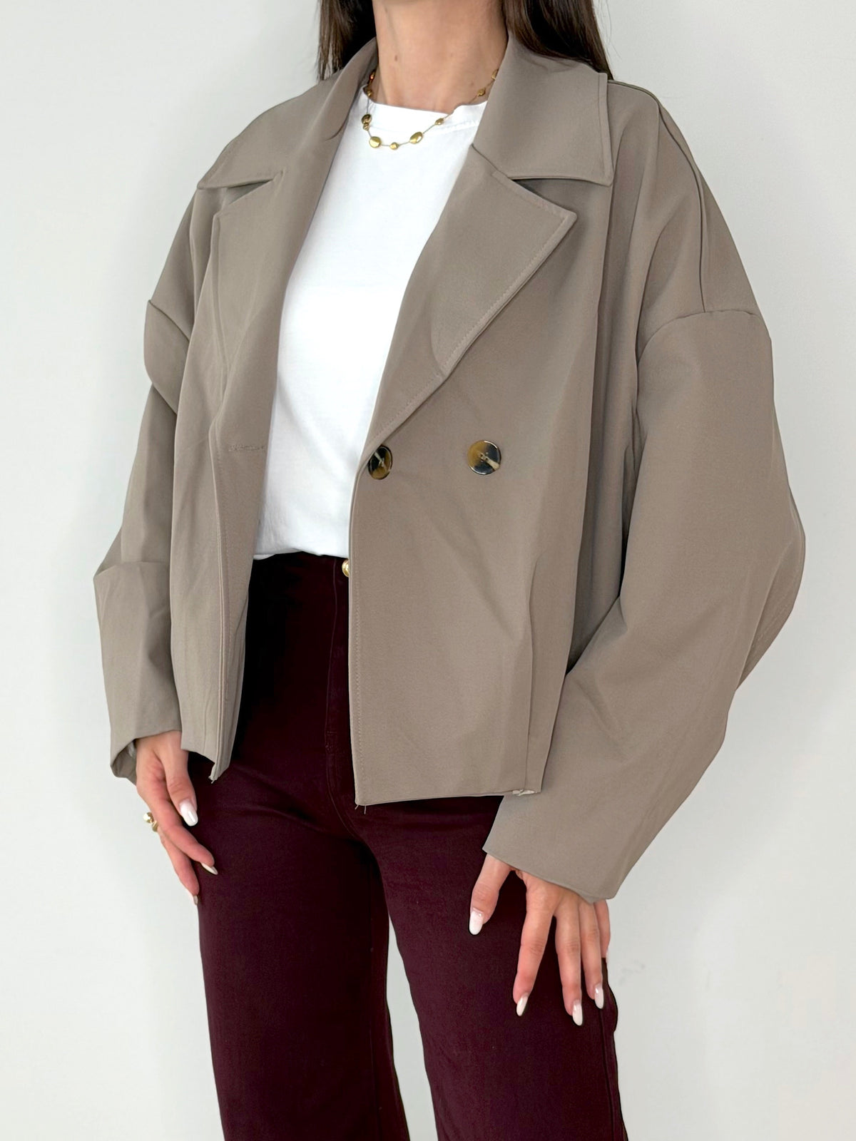 CROPPED TRENCH OVERSIZE