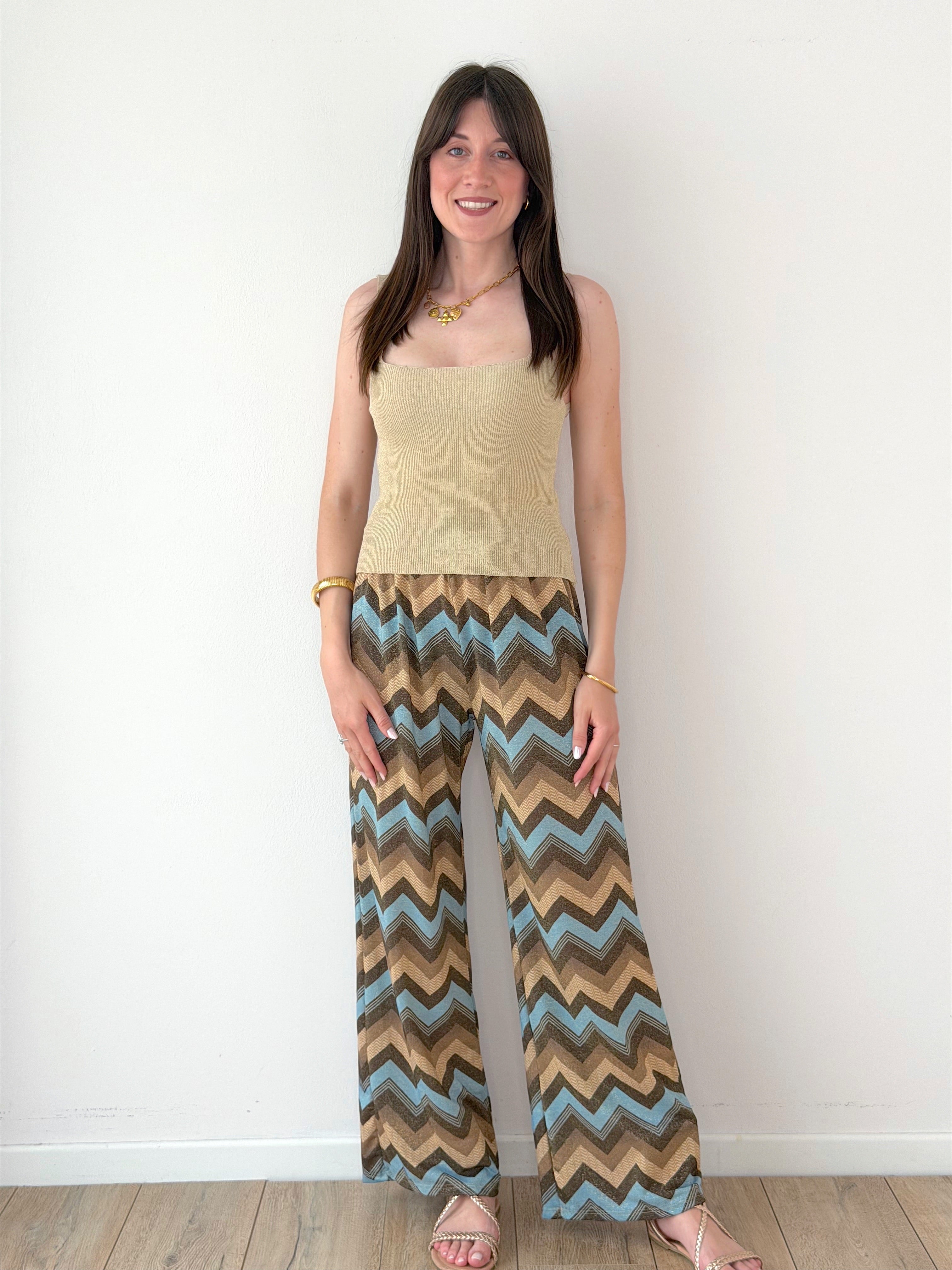 PANTALONE ZIG ZAG LUREX