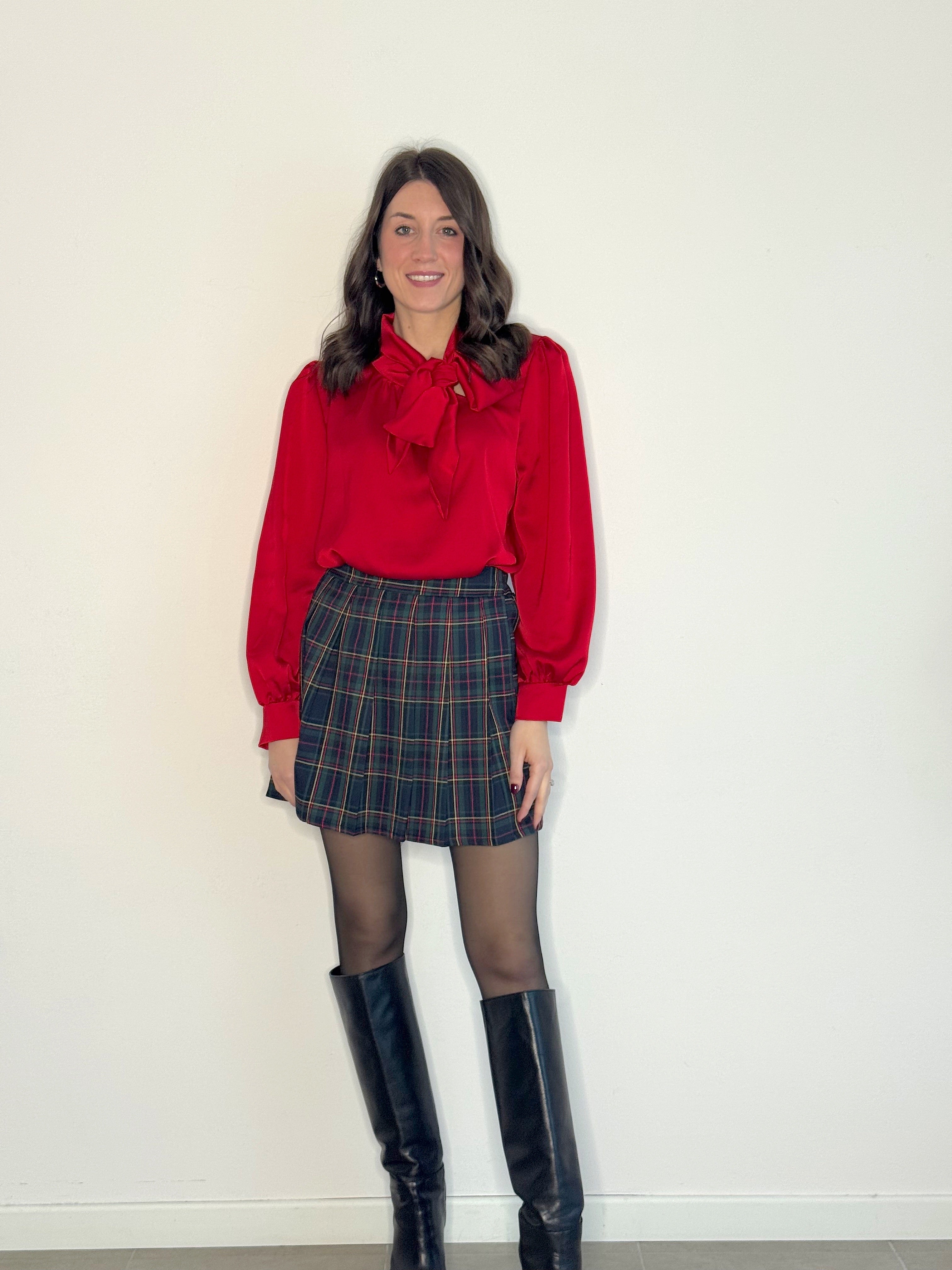 CAMICIA IN RASO CON FIOCCO